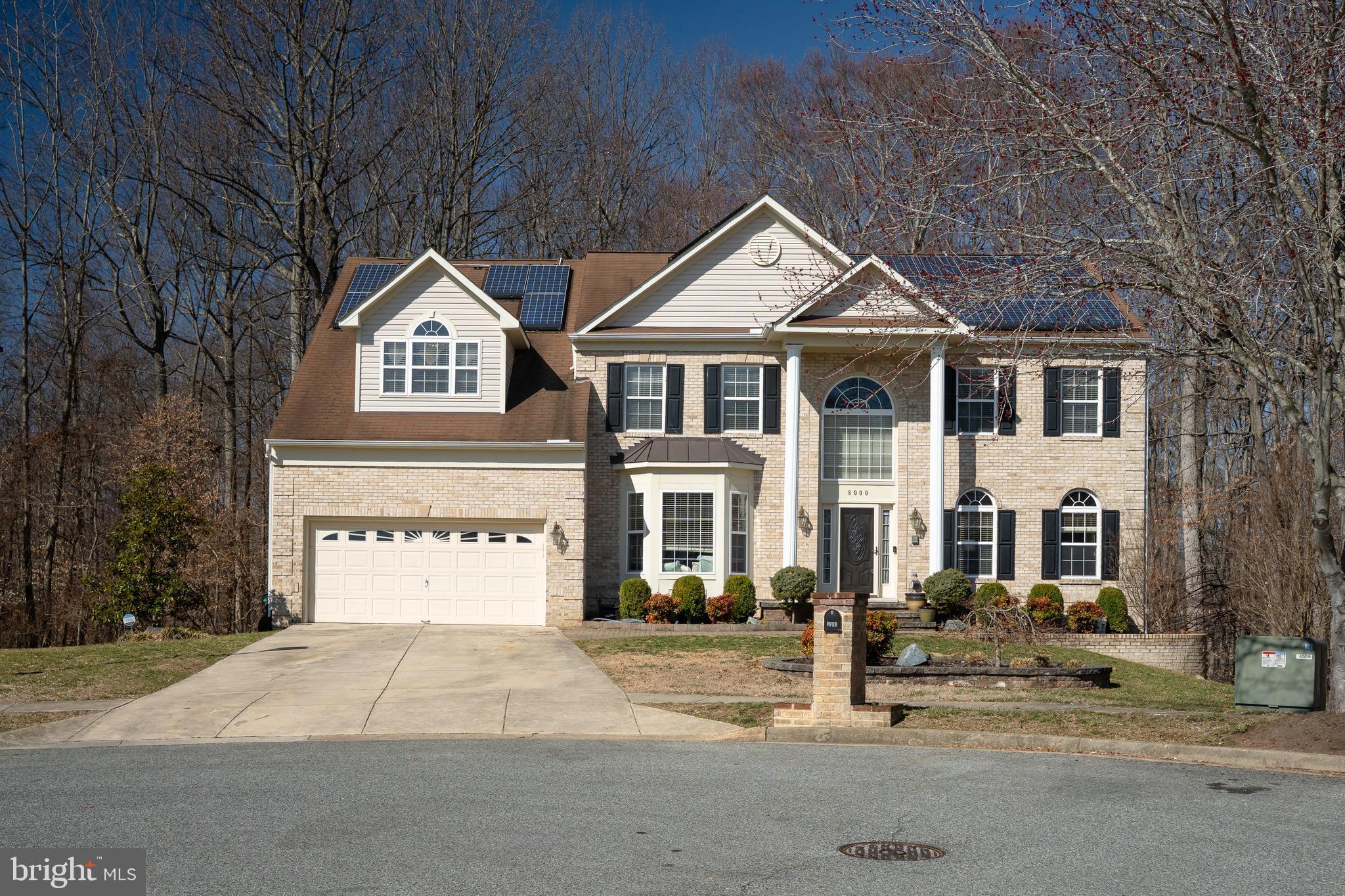 Stunning Brick Front Colonial Home in a Private Cul-de-Sac – 5 Beds, 4.5 Baths
Welcome to this beautiful Colonial home, perfectly situated on a ½-acre lot in a quiet cul-de-sac, backing to serene woods for ultimate privacy. With 5 bedrooms, 4.5 bathrooms, and a spacious, thoughtfully designed layout, this home is perfect for modern living and entertaining.

Home Features:
✔ Elegant Living Spaces – Formal living room, dining room, office, and family room, offering versatility and comfort.
✔ Gourmet Kitchen – Featuring granite countertops and all essential appliances: refrigerator, sink, dishwasher, gas stovetop, microwave, and oven.
✔ Cozy Fireplace – Stunning stonework on the fireplace, creating a warm and inviting ambiance.
✔ Screened-In Deck – Enjoy the outdoors year-round in this peaceful retreat.
✔ Expansive Upstairs Bedrooms – Spacious rooms, including a luxurious primary suite with a sitting room.
✔ Spa-Like Primary Bath – A unique dual en-suite layout with a bathtub in the center and a walk-through shower for added luxury.
✔ Finished Basement – Includes a workout room, pool table room, mini bar, full bath, and TV room—perfect for entertaining.
✔ Recent Upgrades –
New carpet in two guest bedrooms and the primary suite; the rest of the carpet was replaced approx. 5 years ago.
Many rooms freshly repainted for a modern, refreshed look.
Leaf filter gutter guards for low-maintenance living.
Two HVAC units—one replaced 2 years ago, the other 5 years ago.
✔ Enhanced Curb Appeal – Updated front pavers with built-in lights along the walkway, center island, and landscaping (completed approx. 8 years ago).
This exquisite home offers the perfect blend of classic charm, modern updates, and peaceful surroundings. Don’t miss the chance to make it yours!