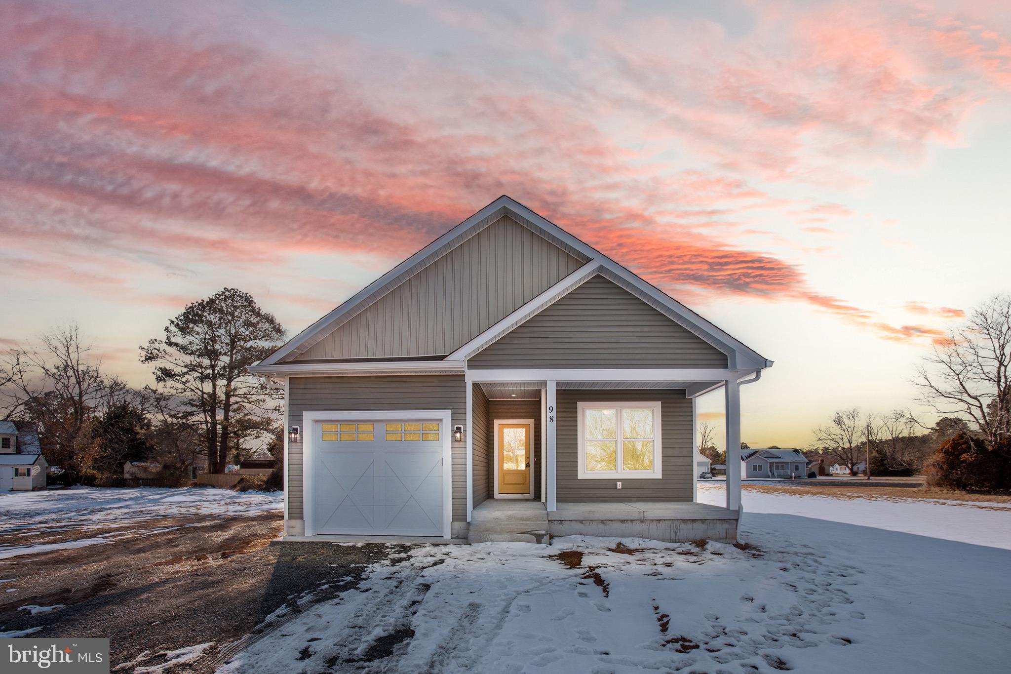 PRICE REDUCTION!!  MOVE-IN READY!!

If rambler-style living, an amenity-filled community (with no HOA!), and serene privacy are on your checklist, prepare to check them off at 98 Otter Lane.
 
This totally-new construction includes three bedrooms, two full baths and more than 1,500 square feet of living space! 

It is nestled in the Glebe Harbor community in Montross/Westmoreland County, which includes a community pool, clubhouse, basketball and tennis courts, playground, and plenty of perks for boat lovers. Among them are two boat ramps, two storage areas and three beaches. The community is tucked off a small creek with the Potomac River right there – what a lifestyle!
 
The residence sits on an approximately quarter-acre lot and was constructed by locally renowned and trusted Timis Construction. The Gavrila floor plan features a single-car garage, covered front porch, and covered, screened-in back porch for enjoying the neighborhood’s tranquility.
 
Heading inside, you can count on stunning luxury vinyl plank flooring, bright windows, vaulted ceilings in communal areas and, otherwise, 9-foot ceilings in its bedrooms to all come together for a truly open concept. 

Beyond its front door is a living area with the laundry room and kitchen pantry right off it. Heading into the kitchen, are granite countertops, 42-inch white craftsman style kitchen cabinets and a beautifully crafted central 6x3-foot island. Continuing along is another living space, with access to the covered porch just beyond it.
 
Primary bedroom access is off the living space toward the rear of the home – the bedroom includes an ensuite bath with a double vanity, shower tiled floor-to-ceiling, and access to a spacious walk-in closet. 

The other two bedrooms are accessible off the front living area, each including a long closet, ceiling fans, and recessed ceiling lights. A full bath is between the secondary bedrooms, featuring a long single vanity sink and tile-surrounded tub/shower combo. 

*Note all of the immaculate touches throughout, spanning from the Moen shower elements to Proflow toilets, floor to ceiling tiling in both showers, and so much more!
 
Systems-wise, the home will be equipped with a 50-gallon water heater and 14.3 SEER HVAC set-up. For bonus storage, there will be a crawl space, where the sump pump is housed.
 
Beyond the Glebe Harbor neighborhood, so much Westmoreland County goodness is within seamless reach. The heart of Montross is within 15 minutes southwest, with Montross Marketplace, grocery, dining and shopping selections. 

Warsaw, Tappahannock and Colonial Beach are all within a 35-minute drive. The home is serviced by Westmoreland County Public Schools with Cople Elementary, Montross Middle and Washington and Lee High School as its designated learning institutions.
 
With guaranteed charm, open spaces and new construction comfort, now is the time to get in on the 98 Otter Lane action. Inquire for more information ASAP!