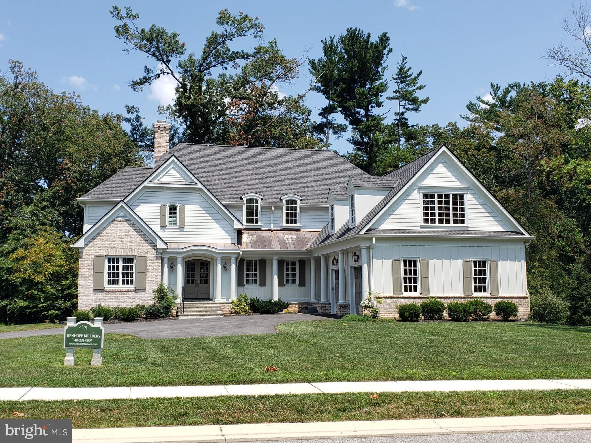 Welcome to Hampton Park; an upscale meticulously designed community of custom homes built by Benhoff Builders, tucked away in the heart of Lutherville.  This 2020 New England architecturally inspired 4+ bedroom, four+, and one half bath home incorporates an open floor plan, complete with a great room, gourmet kitchen open to the dining room, and living room with fireplace (wood burning or gas), formal study, and mudroom.  The upper level features a luxurious primary suite, plus three additional en-suite bedrooms, and spacious laundry room.  Lower Level boasts a large sun-filled finished second living area with gas fireplace, plus the option for an additional bedroom, and full bathroom rough-in.  Additional basement space can be finished to suit.  Come and see for yourself, the quality and craftsmanship that can only be found in a Benhoff built home, perfectly sited on a tranquil court in a park-like setting.