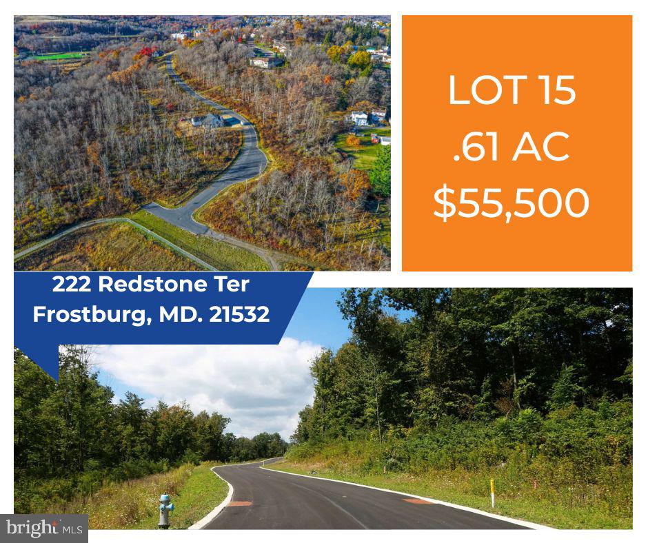 Welcome to Sand Spring Run Subdivision, Frostburg’s premier residential community surrounded by natural beauty and mountain charm. Lot 15 offers 0.61 acres of gently sloping land with breathtaking mountain views, providing the perfect canvas to build your dream home. Enjoy the peace of country living while staying close to everything you need—Frostburg State University, shopping, medical facilities, and easy access to Interstate 68 for convenient commuting. Experience the best of Western Maryland living in a thoughtfully designed neighborhood with protective covenants and restrictions to maintain the integrity and value of your investment. Call today to schedule a tour!