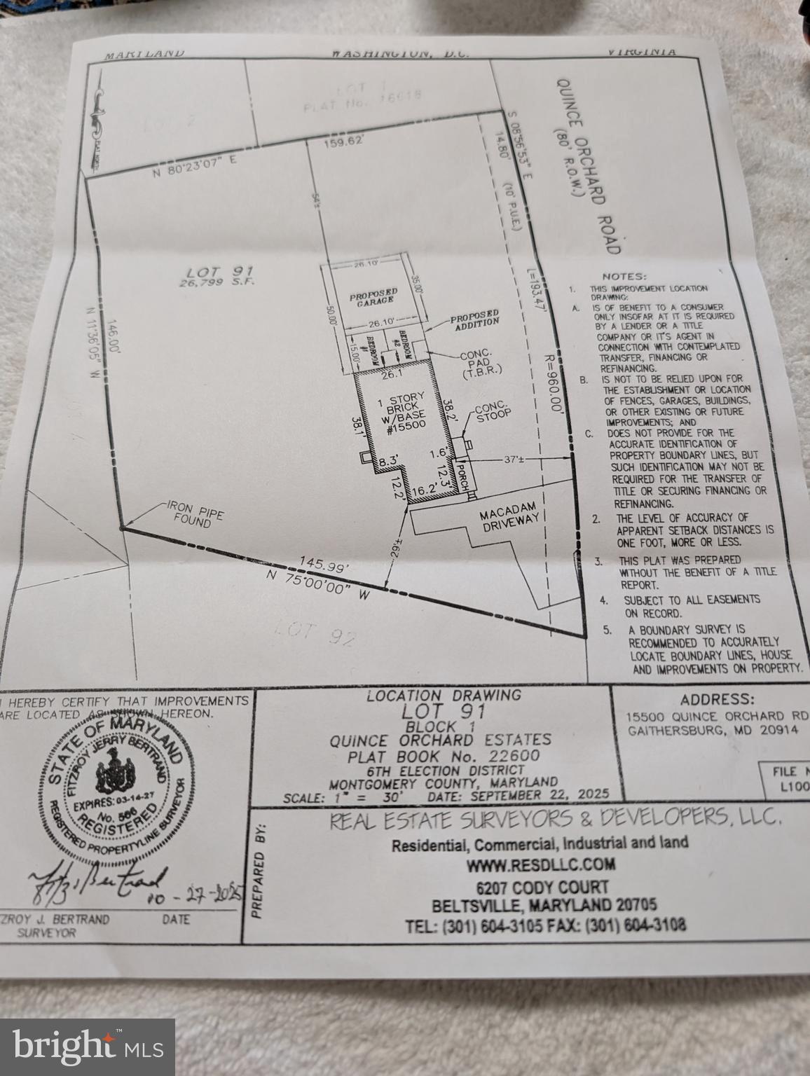 QUINCE ORCHARD ESTATES - Residential