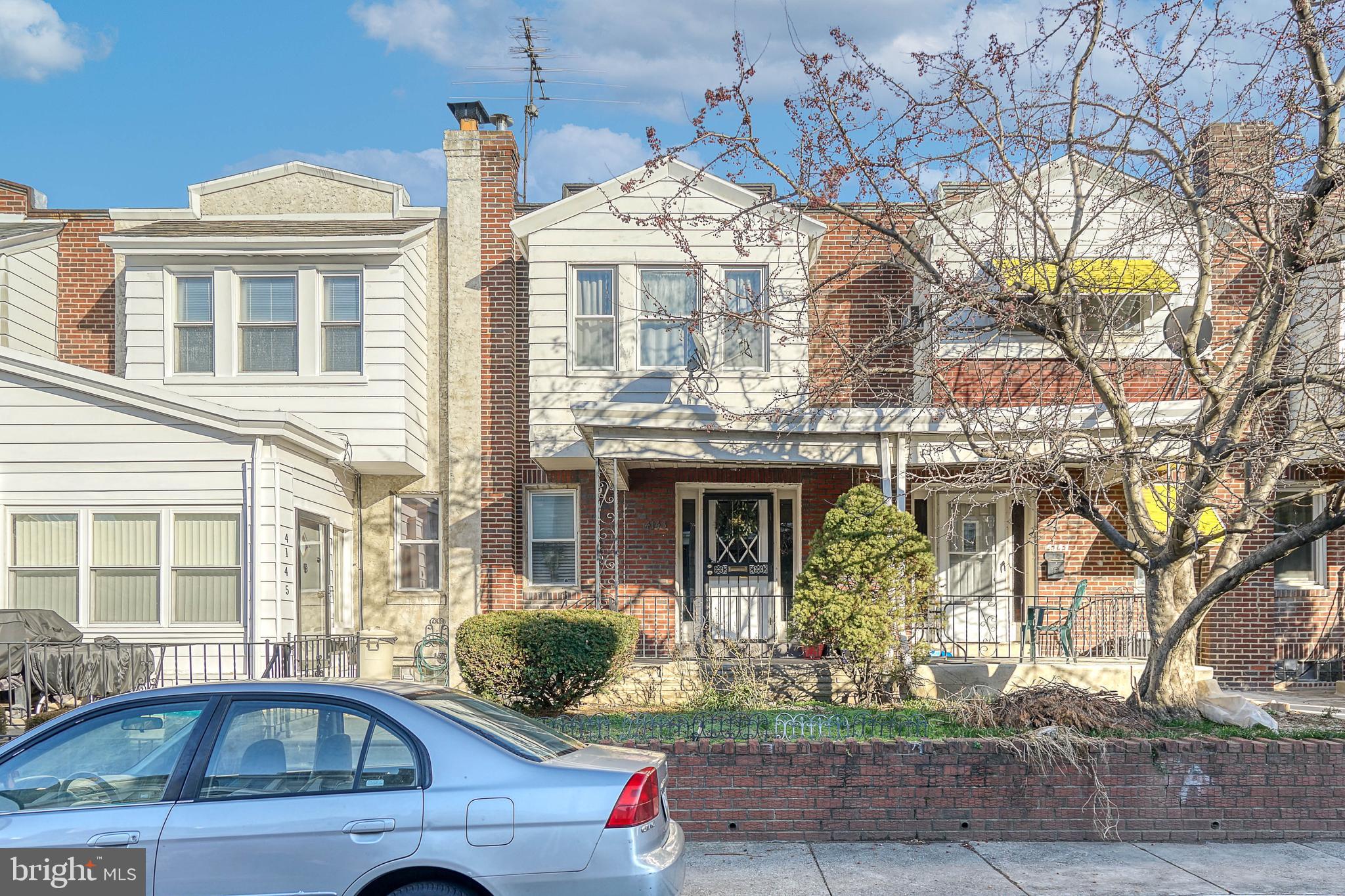 Tucked away on a low traffic block in Philly's Juniata neighborhood, you'll find 4143 Maywood St. This 2-story home offers 3 beds, 1 bath, outdoor space, and a central location. The front of the home features a lawn with an area for gardening and an inviting covered porch. Inside, updated flooring runs from the large living room into the dining room framed by a chair rail. The open kitchen is fitted with inset cabinetry, tile floors, and a breakfast bar. The home's second level hosts 3 bedrooms, each with great light from multiple windows, and a full tile bathroom with a skylight. Completing the home is an unfinished basement that provides tons of storage space and a back patio. In addition to all that's inside, 4143 Maywood's great location is close to supermarkets, Walmart, Lowes, Target, and other essential shopping. It's also a short commute to St. Christopher's Hospital for Children and Jefferson Frankford Hospital. Plus, there's easy access to Roosevelt Blvd, I-95, and South Jersey. The home now has a new roof with 10 year warranty.