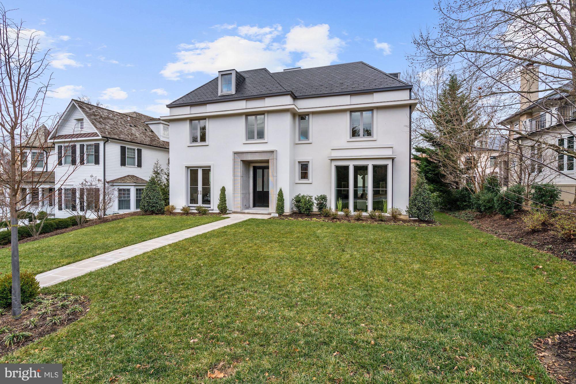 Spectacular new construction located in Phillips Park completed by renowned architects Jones & Boer and award winning Mauck & Zantzinger Build team. This modern four-story residence features a grand foyer with abundant natural light streaming from large windows and skylights, 5 Bedrooms, 5 Full Baths, and 2 Half Baths. The main level features a formal Dining Room with French glass doors, Library with custom built shelving, floor to ceiling windows, and access to the yard, a Butler s Pantry, Kitchen featuring stainless steel Miele appliances, sub-zero refrigerator, Miele coffee system, marble counter tops, and large center island. The Kitchen includes a breakfast area and opens up to the Family Room which includes 4 sets of floor to ceiling French glass doors leading to the rear terrace. There are 3 fireplaces and an elevator to all floors. On the second level, the Master Bedroom features a Juliette Balcony, Master Bathroom with two vanities, soaking tub, heated floors, and large walk-in Master closet. Two additional bedrooms with en-suite bathrooms complete this level. The third floor has 1 Bedroom, Full Bathroom with heated floors, and separate living area with a Kitchenette. The lower level features a Media Room, Bedroom with en-suite Bath, Laundry Room with Sink, additional storage space, and access to a 2 car garage.
