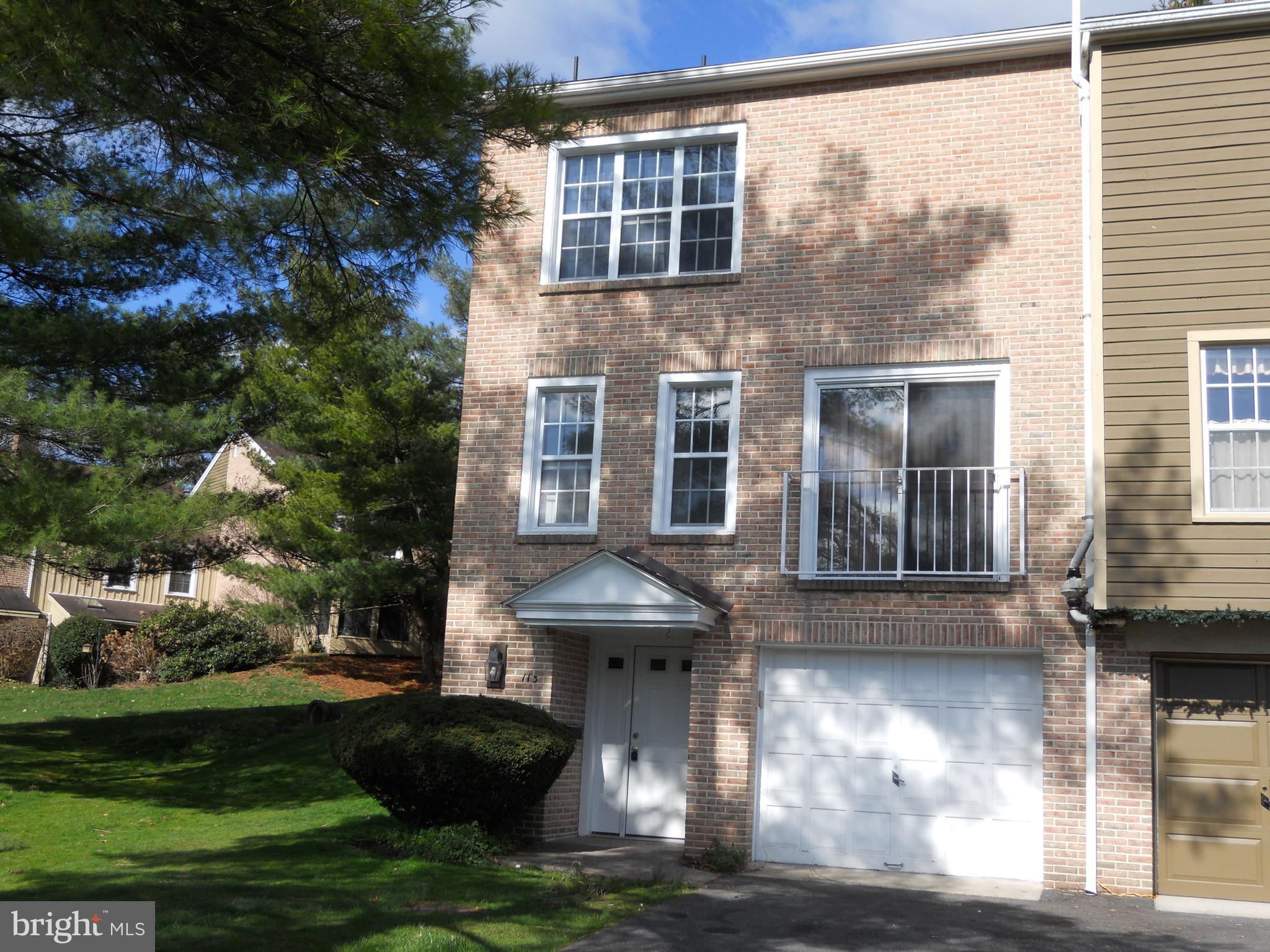 All brick end-unit with garage,  two-story layout (not uphill or downhill split)  All bedrooms on same level, Family Room with Fireplace,  Parquet hardwood floors, all appliances remain, Roof, gutters, downspouts replaced in 2019, new central-air, Sept, 2023, rear brick patio, quick possession.  Listing agent, Barry J. Sherman, Lic# AB-047417-L, is Executor of Estate that owns property.