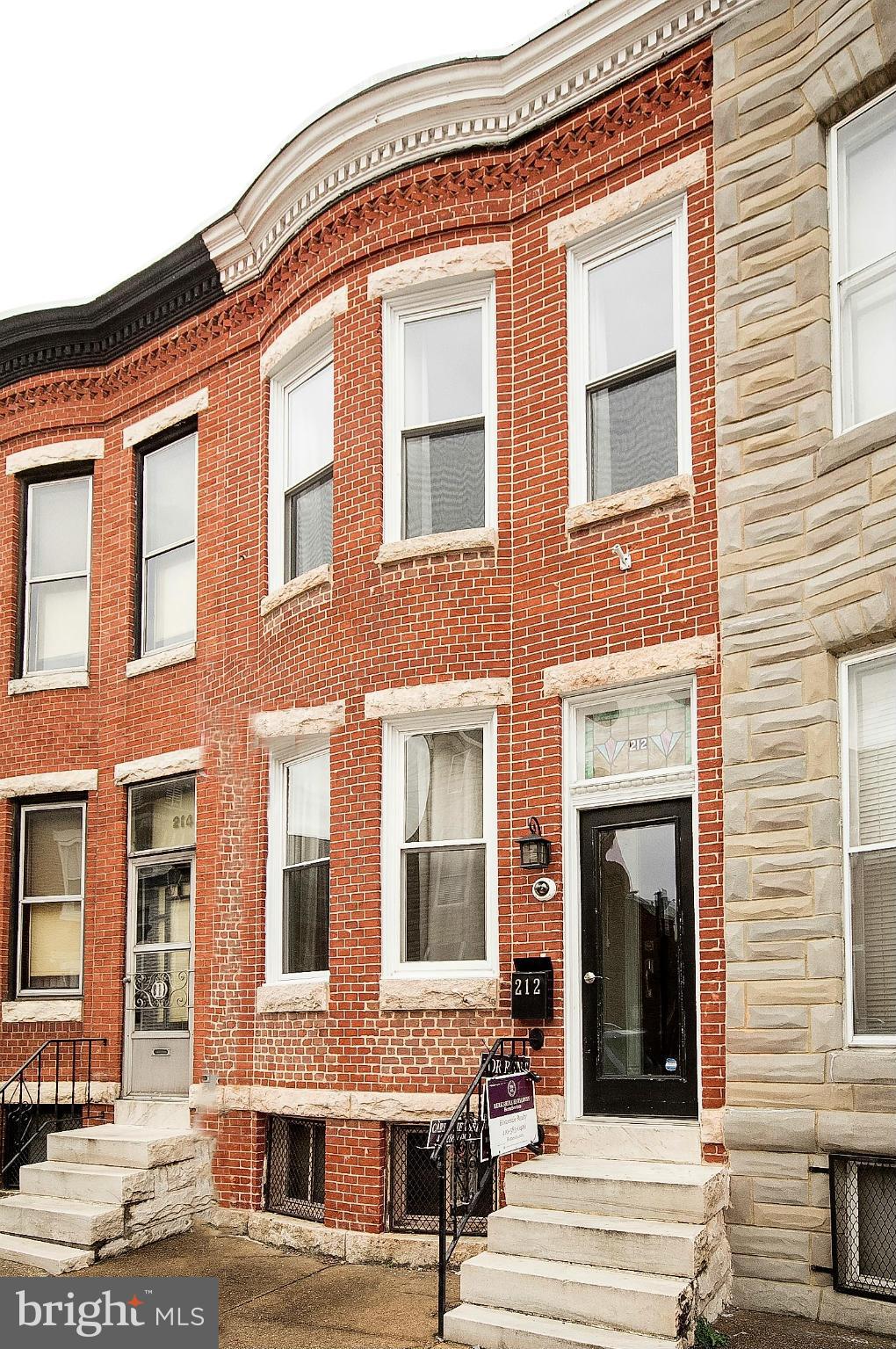 Luxury Little Italy rental w/ a large open floor plan on the main lvl. **3rd BR is small middle room w/ raised closet** Chefs kitchen w/ granite countrs, pot filler, SS appls, gas range, hardwood floors. MBR w/loads of closet space. Luxury BA w/ double marble vanities & chandeliers, ambient heat marble tile floors, heated towel rack & claw-foot tub. CAC, Cute back patio. Dogs usually OK