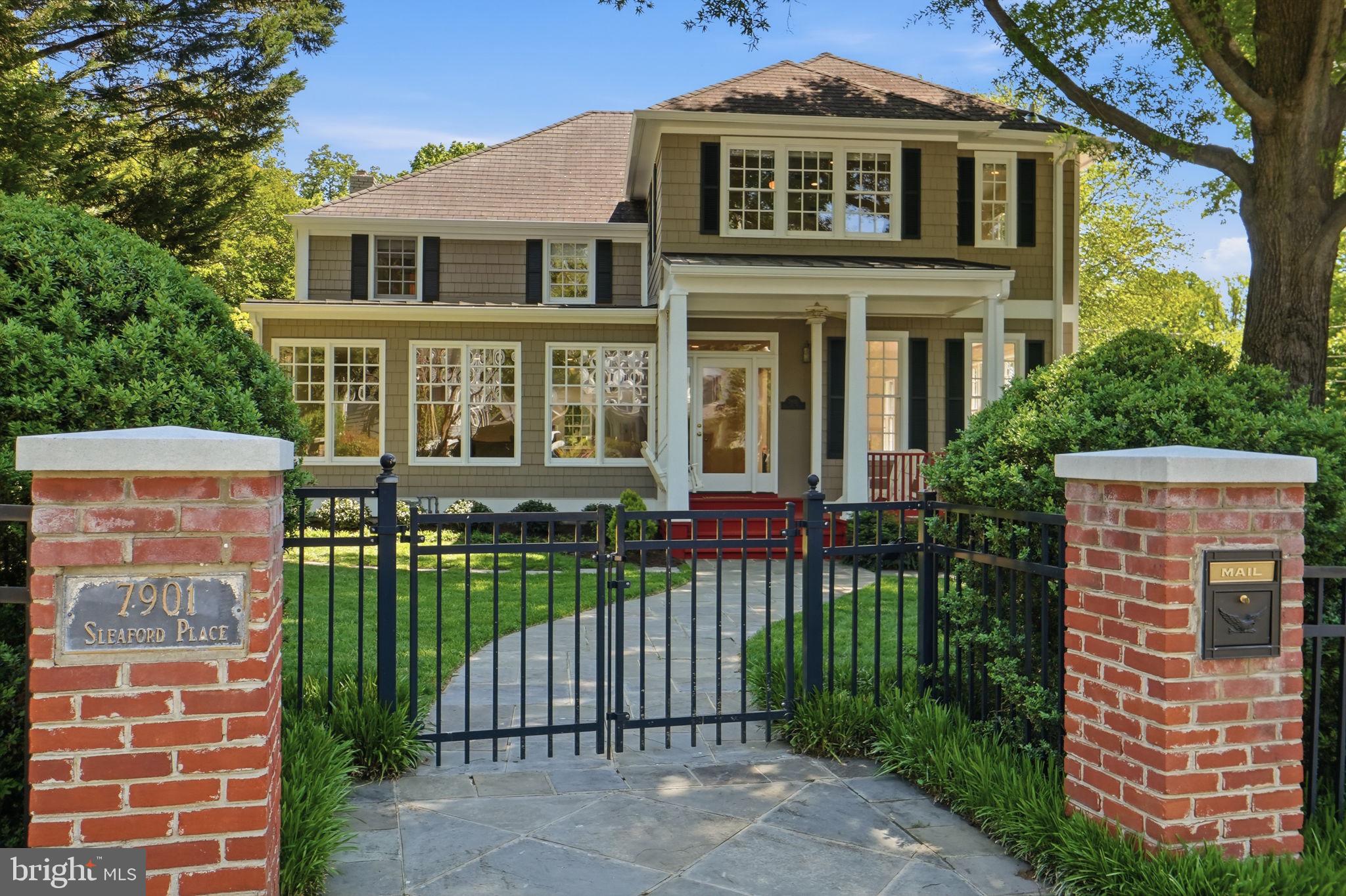 Beautifully renovated and expanded, this craftsman combines timeless charm with modern amenities, including high ceilings, newly refinished floors, and an attached two-car garage in a prime Bethesda location. The exceptional layout features elegant detailing, abundant natural light, and a seamless flow for everyday living and entertaining.

The home begins with a charming front porch overlooking a well-maintained, privately fenced garden. From the foyer, a hallway leads to a spacious family room that opens to the kitchen and breakfast nook. The main level also features a large sitting room with a fireplace and a dining room encased in windows. A side door provides access to a serene patio and calming outdoor surroundings.

Upstairs, the expansive primary suite includes an en suite bath, a large walk-in closet, and an additional secondary closet. The upper hallway houses the laundry area, a guest suite, and two additional bedrooms that share a hall bath. The finished lower level offers a generous carpeted space with a full bath, and a dedicated recreation or gym space. Added conveniences include a side entrance with bike storage and the two-car garage.

Ideally located in downtown Bethesda, this home offers easy access to premier shopping, dining, Capital Crescent Trail (opening soon), and multiple neighborhood parks. It is also convenient to major commuter routes (I-270, I-495) and the Metro for a seamless commute into Washington, DC.

This is a truly exceptional home that perfectly combines style, space, and an unbeatable location.
