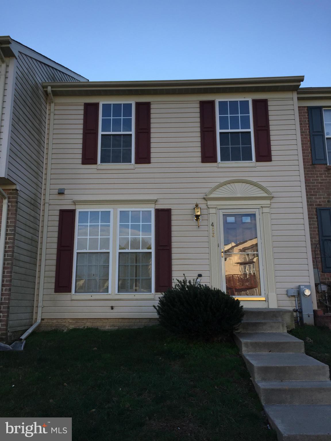 Three bedroom one and one half bath townhome, fresh paint new carpeting walkout basement HOA fee included all utilities are the respnsibility of the tenant. pets allowed on a case by case basis.