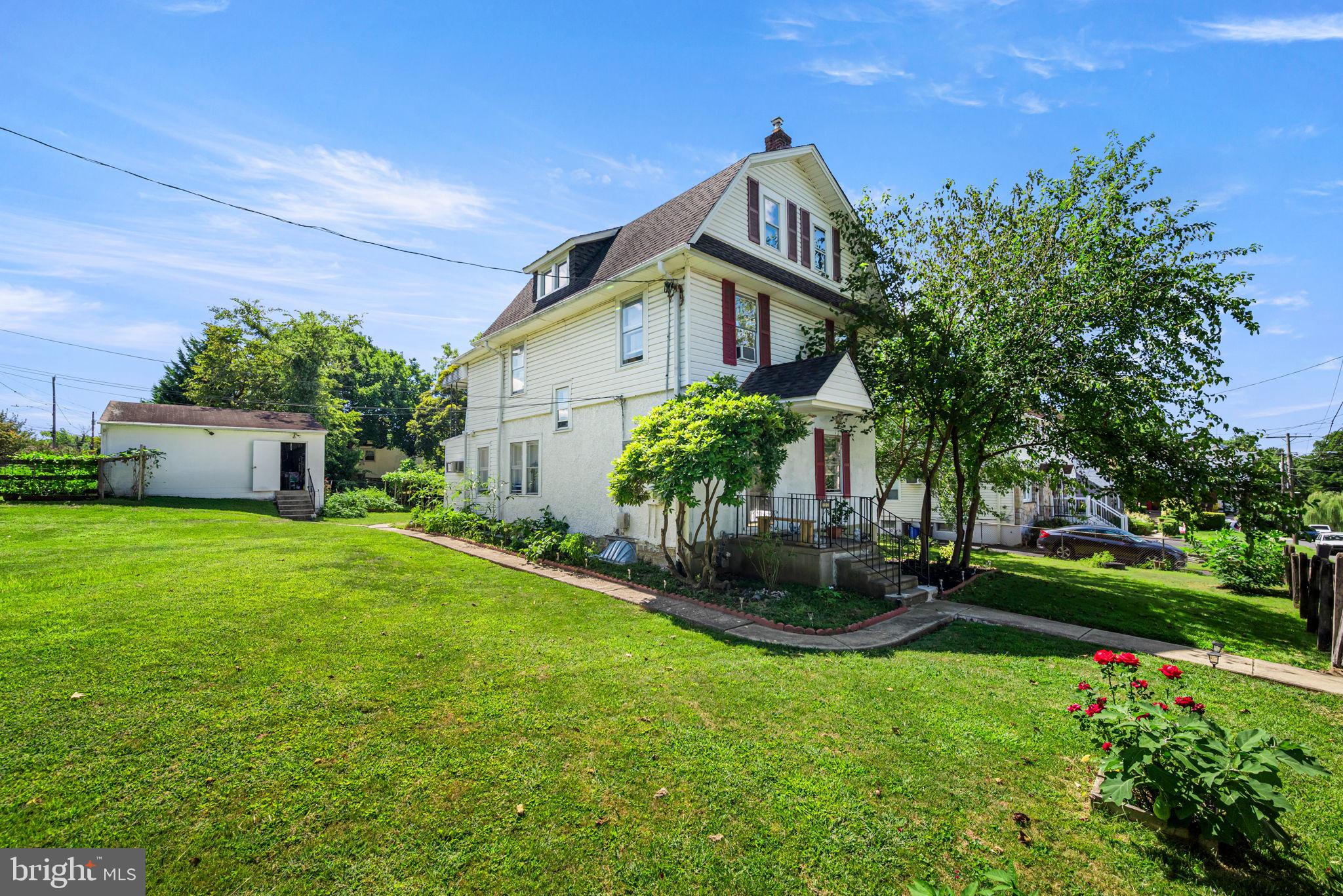 Welcome to this beautiful single house in the prime Drexel Hill area sits on a double lot totaling 110x120 ft, offering over 2,200 sq ft of living space.  There is a plenty of natural light welcomes to the entire house throughout the windows.  The first floor features a spacious living room, formal dining room, an updated kitchen with a large breakfast room, a convenient powder room, and a versatile bonus room—perfect for a home office, playroom, or guest space. Upstairs, the second floor offers three generously sized bedrooms, including a primary bedroom with its own private sitting area. The walk-up attic on the third floor offers additional potential—ideal for finishing into extra living space or storage. The full walk-out basement provides even more room and flexibility. Outside, enjoy the beautiful yard complete with a storage shed—plenty of space for gardening, entertaining, or simply relaxing. Don't miss this rare opportunity to own a home with space, charm, and flexibility in a fantastic location!