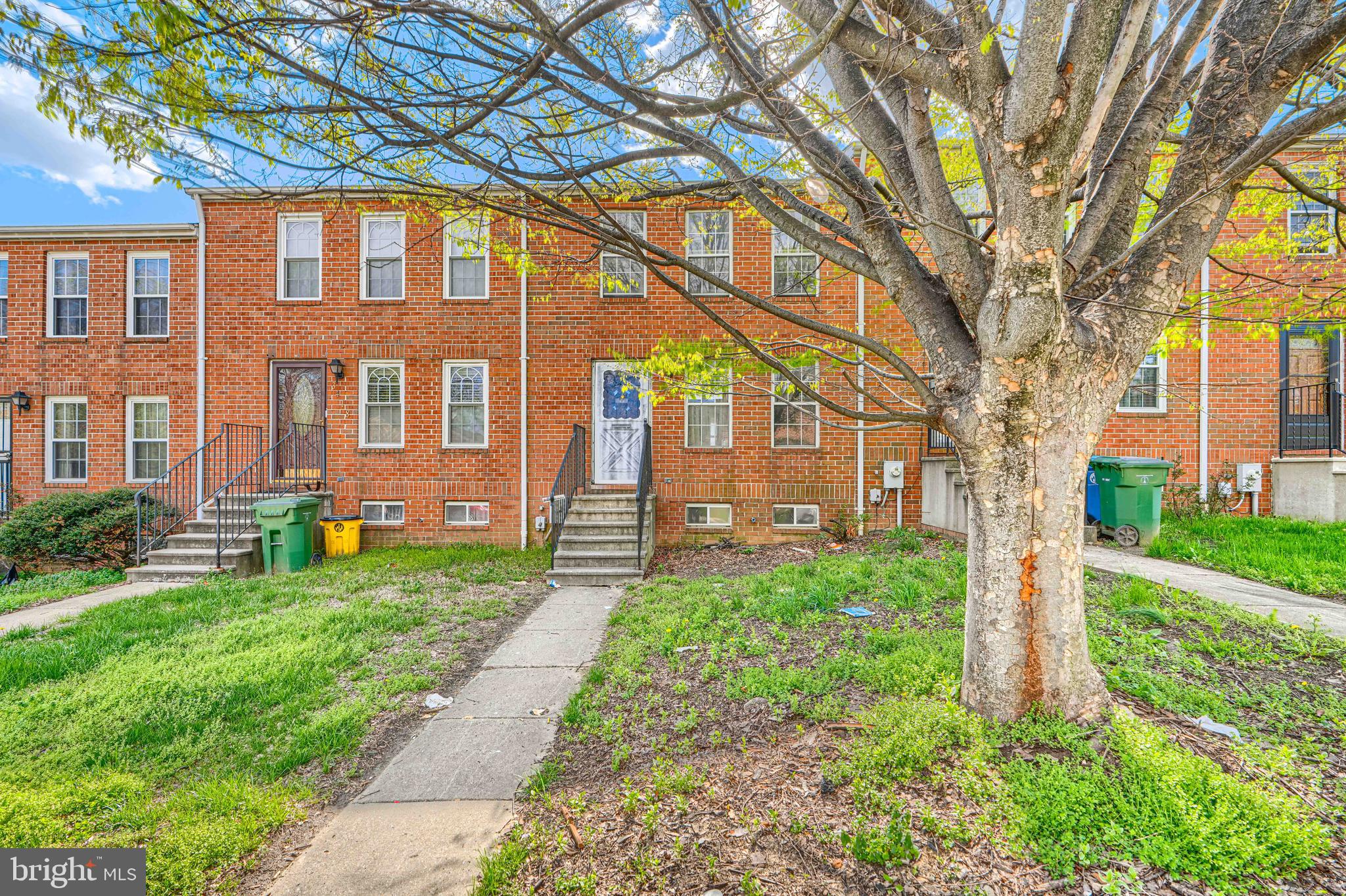 GREAT PRICE ADJUSTMENT!!!!Discover the charm of this colonial townhouse nestled in the sought-after Cherry Hill community. Built in 1995, this home boasts a timeless brick facade and a welcoming interior that invites you to create lasting memories.  With some sweat equity, you can have the best home in the neighborhood. The dining room is the  perfect size for those gatherings and also intimate dinners as well. The kitchen is equipped with many areas of storage, including a pantry.    Great size primary bedroom with full bath. Then you have two more good size bedrooms and another full bath. The basement is a blank slate and can be turned into whatever your mind can come up with. From gym to a recreation space to even a movie theater.   Outside, the property features a front yard and a private rear yard, perfect for outdoor gatherings or peaceful relaxation. Enjoy leisurely strolls along the sidewalks, enhanced by streetlights that illuminate the neighborhood. The home is a walking distance to Cherry Hill Park overlooking the Patapsco River .
