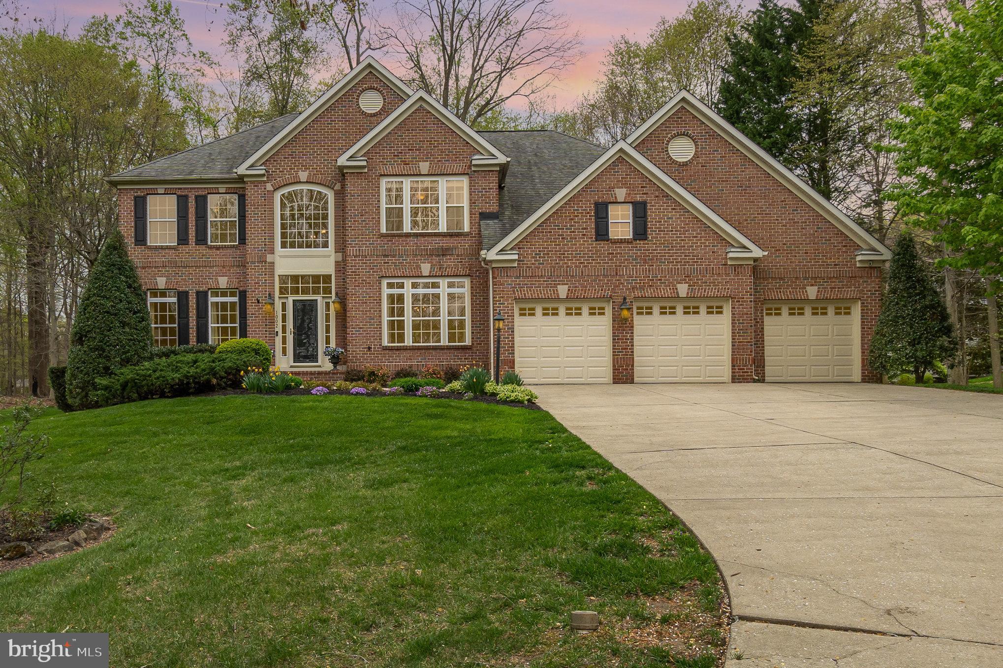 Welcome to this stunning 5-bedroom, 4.5-bath Colonial located in the highly sought after Vineyard Oak Neighborhood of Harford County.  Situated on a cul-de-sac offers and a generous 1 acre lot, this home is the perfect blend of elegance, comfort, and functionality. A grand two-story foyer with hardwood floors throughout the first level sets the tone, accented by bold double columns and a striking staircase. The main level features a spacious kitchen with rich dark wood cabinetry, granite countertops, a gas cooktop island, double ovens, and a convenient built-in desk nook. The formal dining room, with crown and chair molding, shadow boxing, and a wet bar, is perfect for entertaining. The family room features a wood-burning fireplace and elegant molding. The sunroom, encased with windows is filled with natural light and is a perfect sanctuary space.  A private office with double-door entry and a formal living room complete the main level. Upstairs, the primary suite offers vaulted ceilings, a cozy sitting area, a massive walk-in closet, and an updated luxurious bath with soaking tub and beautifully tiled oversized shower. A junior suite  on the upper level includes a private bath, and large walk-in closet. Two additional bedrooms on the upper level provide great space, plenty of closet space and direct access to a Jack-and-Jill bath. The finished basement includes a large recreation space perfect for sports/movie watching and entertaining plus gaming space featuring a pool table and ping pong table that can convey with the home. The lower level also features a 5th bedroom and 4th full bathroom and is rounded out by two large storage areas with shelving. The rear of the home exits to an updated composite deck (2021) with multiple sitting areas, retractable awning, and beautifully landscaped yard creating the perfect outdoor escape. Additional features include a dedicated laundry room with storage, architectural roof in 2017, two HVAC systems updated in 2019,  a 2020 gas water heater, and a sump pump. A three-car garage with Wi-Fi enabled entry doors.