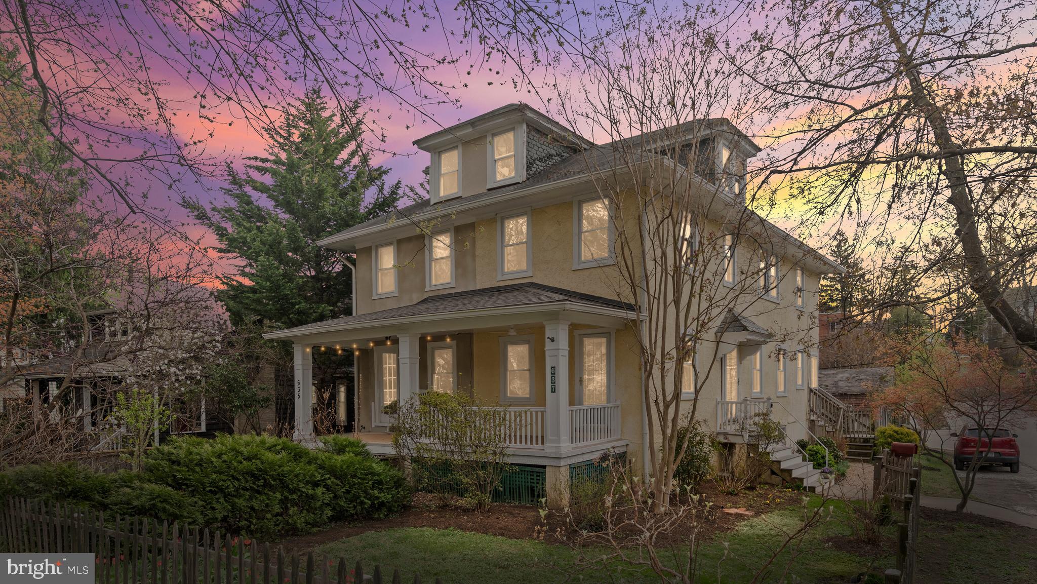 Delightful English-style semi-detached home in the highly sought-after Tuxedo Park/Roland Park area, offering timeless charm and incredible convenience. Ideally located within walking distance to several top-rated blue-ribbon schools including Roland Park Elementary, Roland Park Country School, Gilman, and Bryn Mawr, as well as nearby shops, restaurants, and scenic walking paths. Freshly painted in March 2026 and featuring vinyl replacement windows throughout, this home blends classic character with thoughtful updates. The main level offers hardwood floors in the living room and formal dining room, a convenient powder room, and a mudroom off the kitchen with direct access to the backyard. Enjoy relaxing mornings on the charming front porch just off the living room. Upstairs, you’ll find three bedrooms with hardwood flooring and a full hall bath with tile flooring, single vanity, and tub/shower combination. The flexible layout includes a unique third bedroom connected to the second, ideal for use as a nursery, home office, or spacious walk-in closet. A full staircase leads to a large, fully floored attic, offering excellent storage or potential for additional living space. The lower level features a spacious unfinished basement with abundant storage, full-size laundry, and a walkout staircase, ready to be finished into a family room, guest space, or more. Set on a generous 0.74-acre lot, the exterior is a true retreat with a fully fenced, landscaped backyard, serene pond, and brick patio, perfect for entertaining or unwinding in a private setting. A rare opportunity to own a charming home in one of Baltimore’s most desirable and historic neighborhoods.