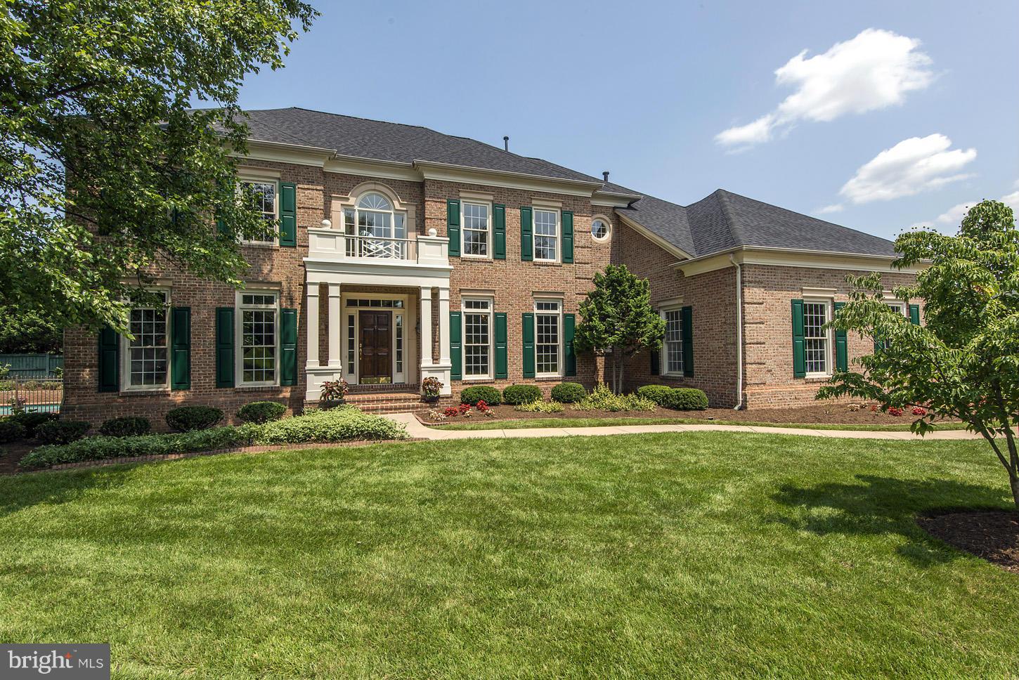 Handsome colonial with brick on all four sides * Sited on a cul de sac * Totally fenced backyard with pool, expansive stone patio, screened gazebo & area for basketball * Approx 5,200 sf of living on three levels* Nine ceilings on main & lower levels * Main level open floor plan offers great flow for entertaining *  Walk-up lower level w/ large Rec Room, bedroom & bath