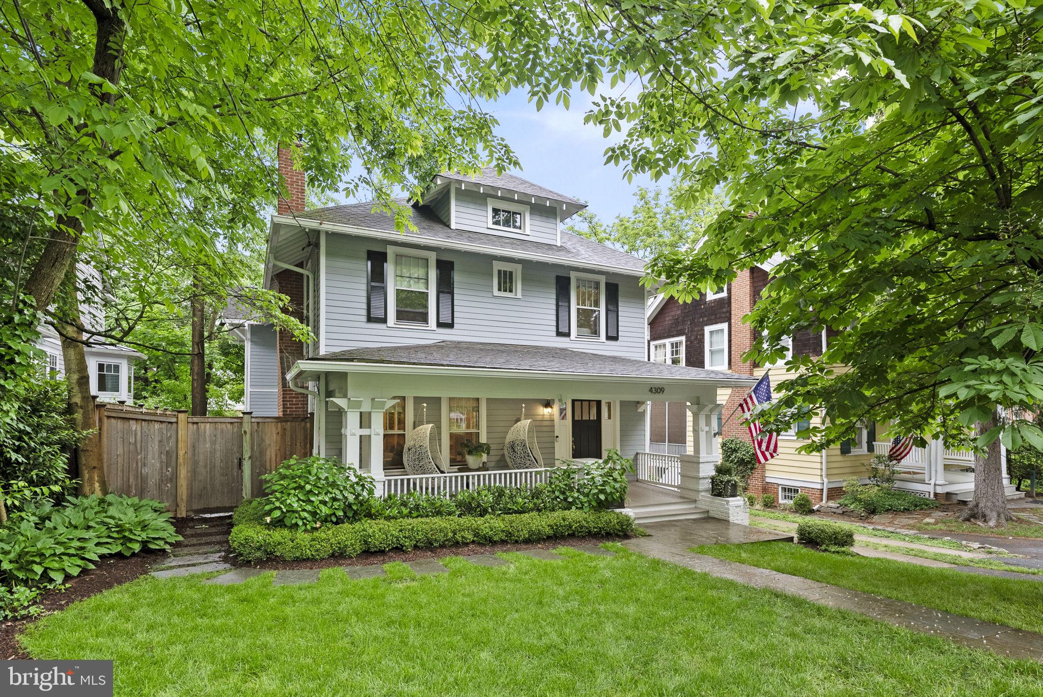 Offers, if any, due on Tuesday by 3pm please.

Welcome to the most charming, beautiful home in a perfect, close-in Chevy Chase
location. High-end, down-to-the-studs renovation and expansion in 2020-2021, keeping
some architectural features of the original Sears “Woodlands” kit house from 1923.
Includes part of the original ad and nails from delivery. Incredible custom, eat-in kitchen
with Wolf range and many practical features, including storage seating benches and a
pull-out drawer for a plug-in mixer. All 4 bathrooms fully renovated and feature Sister
Parish handcrafted tiles.
Custom built-ins and thoughtful storage spaces throughout.
Period details, like hardwood floors, moldings, and radiator covers throughout.
High-end finishes including Phillip Jeffries wallpapers, Schumacher, Sister Parish, and
Samuel and Sons custom window treatments, custom carpets from Carpet Creations,
and Circa lighting.
Deep, flat yard with a full landscaping overhaul by Kathy Aherne landscape architect in
2021. Quiet, picturesque street in the Town of Chevy Chase, which is a one-of-a-kind
neighborhood with an annual July 4 th party, monthly movie nights, magicians and other
performers in the summer, and more, for residents. Walkable to the Metro, Bethesda
Row, and steps from the Leland Rec Center and playground. Move into this beautiful
house in the most idyllic location in the DMV!