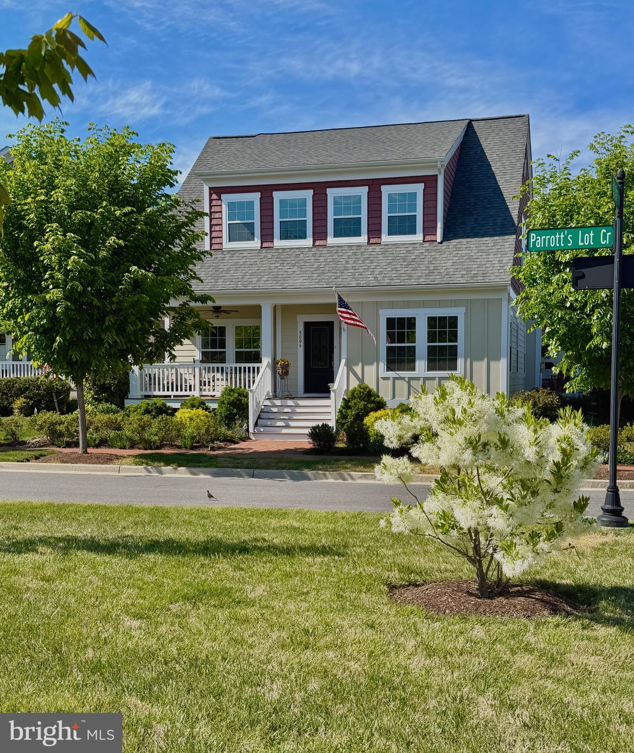 Perfectly positioned on a premier corner lot overlooking a tranquil park-like circle, ( Hollyday Park), this thoughtfully designed home blends refined finishes with effortless functionality. Framed by a welcoming front porch and complemented by a private side porch just off the sunlit Morning Room, this distinguished home captures the essence of relaxed coastal elegance.
This 3 Bedroom 2-1/2 Bath home offers exceptional upgrades throughout. The main level Primary Suite presents a spa-inspired bath, while the Gourmet Kitchen adorned with Granite surfaces, a generous Island, upgraded Stainless Steel appliances, Silgranit Sink, "RO" System for kitchen sink and icemaker and a custom Butlers Pantry, opens seamlessy to the Living Room with a Gas Log Fireplace. 
A cheerful Morning Room fills with natural light and leads to a Side Porch, an ideal setting for morning coffee or evening relaxation. The Living Room and Morning Room are gracefully divided by a custom, beautifully crafted double sided built-in cabinet and glass shelving, allowing light to filter through while preserving a sense of openness between the two spaces and maintaining clear sight lines and natural light. 
Upstairs a versatile Loft Family Room accompanies two additional bedrooms and an ample Storage Room and Full, Tiled Bath. 
Enhancements include a Custom Laundry Room with top-tier Appliances, whole-house Water Filtration, Fast Hot Water Retrieval System, and an oversized Two-Car Garage with an integrated (14x10) Work Shop and a fabulous TALL Crawl Space (or Shallow Basement), finished nicely with loads of storage. PLEASE NOTE: PUBLIC RECORDS SQUARE FOOTAGE IS INCORRECT. Actual Living Area Square Footage is, 3,261 +/-Square Feet, that is, 2,095 Square Foot Main level and 1,166 Square Foot Upper level.  Does not include Garage or Workshop.
Located in a coveted Water-Access Community, with boat slips, pool, kayaking, and a fabulous Club House, and close to all Easton's finest amenities, this home offers a seamless blend of sophistication and comfort as well as convenience.