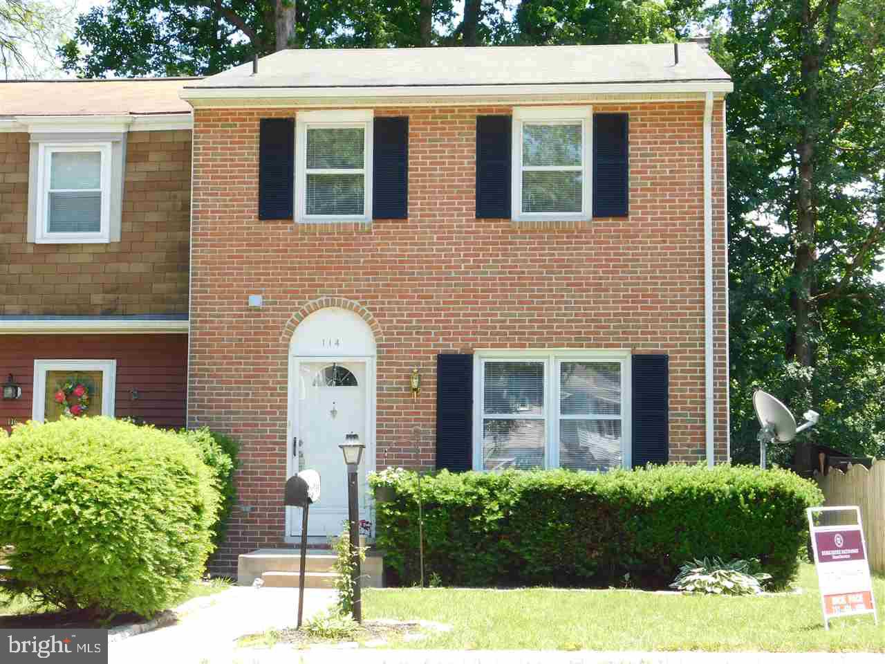 Beautiful end of group townhouse. 3 bedrooms on 2nd fl w/2 full baths.  Very large Master bedroom w/Master bath.  1st fl has living rm/dining rm combo.  Bright kitchen & half bath.  Slider to large 2 tier deck & storage shed.  LL is finished and includes laundry/utility rm, 1/2 bath, large FR w/fireplace. There is a Bilco door leading to back yard. Freshly painted and all carpet & vinyl is new.