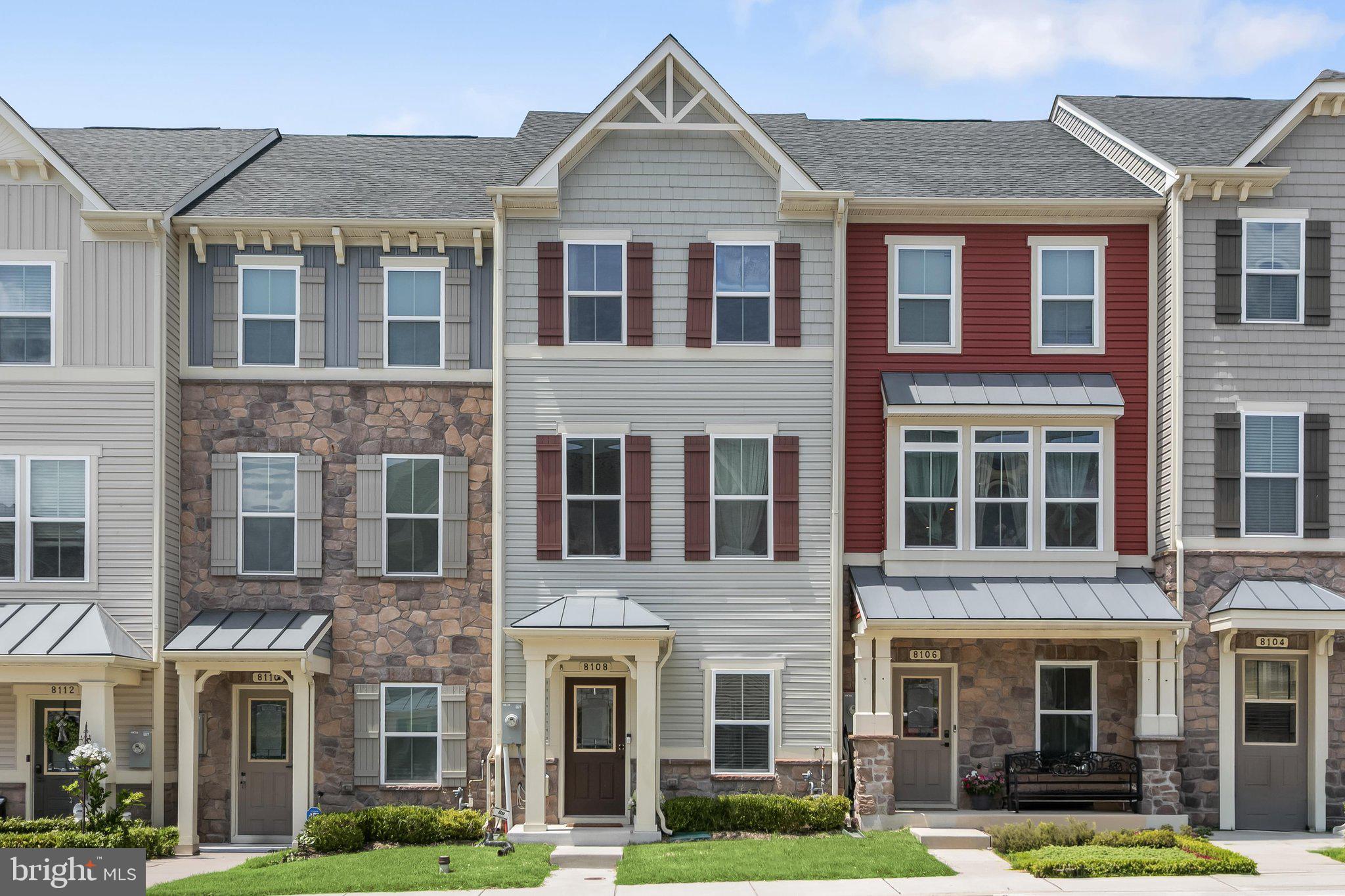 Welcome to this beautifully maintained three-level Craftsman-style townhome in the sought-after Creekside Village at Tanyard Cove, where stylish interiors, flexible living spaces, and resort-style amenities come together. High ceilings, neutral paint colors, and upgraded lighting fixtures create a bright, inviting atmosphere from the moment you step inside. A versatile entry-level bedroom with an attached full bath offers the perfect space for guests, a home office, or multigenerational living. Just beyond, a spacious family room provides an additional gathering area and features a sliding glass door that opens to the fenced backyard with privacy fencing. Designed for both everyday living and entertaining, the first upper level showcases an open-concept layout centered around the kitchen and dining area. Rich 42-inch cabinetry, granite countertops, stainless steel appliances, a center island, and pantry storage make the kitchen as functional as it is attractive. Step outside to the low-maintenance composite deck, ideal for relaxing or dining outdoors. Adjacent to the kitchen and dining space, the expansive living room features wide plank flooring and is pre-wired for a wall-mounted television. Retreat to the second upper level, where the spacious primary suite offers two closets and a private en-suite bath complete with a double sink vanity and tiled shower. A second bedroom, second full bath, and conveniently located laundry room complete the upper level. Residents of Creekside Village at Tanyard Cove enjoy an impressive collection of community amenities, including a clubhouse, fitness center, outdoor pool, dog park, playgrounds, paved trails, grilling areas, fire pit, and open green spaces. Whether you're looking to stay active, socialize with neighbors, or simply unwind, this vibrant community offers something for everyone.