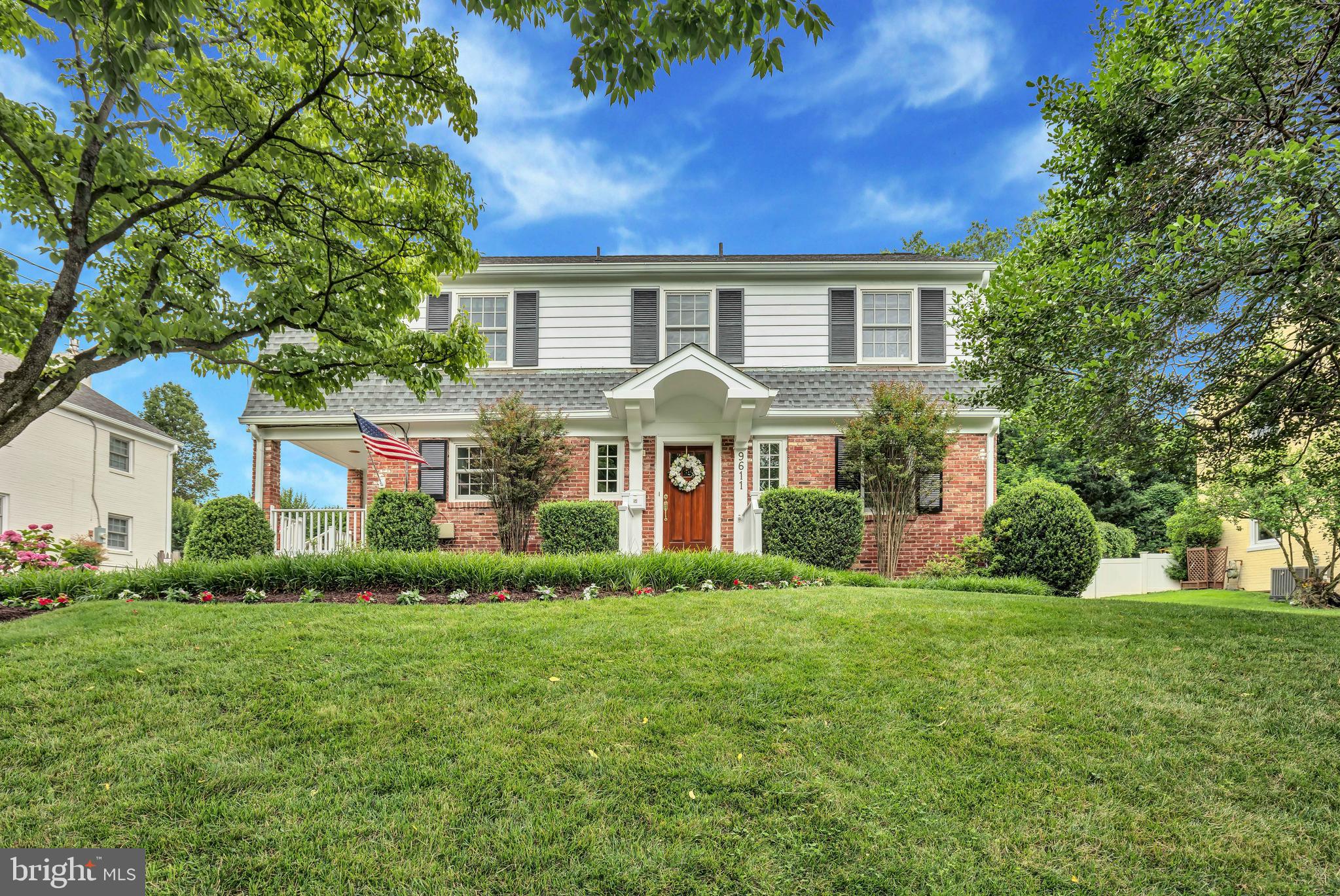 Welcome to 9611 Carriage Road, a beautiful 5 bedroom, 2 full and 2 half bathroom home in the heart of Kensington. Upon entering the gracious foyer, you are greeted by an unparalleled chef's kitchen with a vaulted ceiling and a large Palladian window overlooking the backyard. The kitchen boasts a 4 burner Professional Series Thermador range plus grill and griddle; warming drawer; two sinks and endless storage. Designed for entertaining, the kitchen opens to the living room with a gas fireplace and a sun filled family/dining room. A generously sized office, or bedroom, and a remodeled powder room can also be found on the first floor. The second level features a spectacular primary bedroom suite with walk-in closet and a newly refinished bathroom with steam shower. Three more bedrooms and another full, remodeled bathroom complete the second level. The lower level offers a bonus family room; powder room; laundry room; workshop; golf swing room/gym; extra storage and a climate-controlled wine cellar with room for 1,000+ bottles. Finally, the outdoor brick patio with built-in gas grill and a Green Egg grill overlooks the professionally landscaped backyard. Fabulous location, close to the wonderful shops and restaurants that make Kensington such a desirable place to live and easy access to both the beltway and downtown DC.