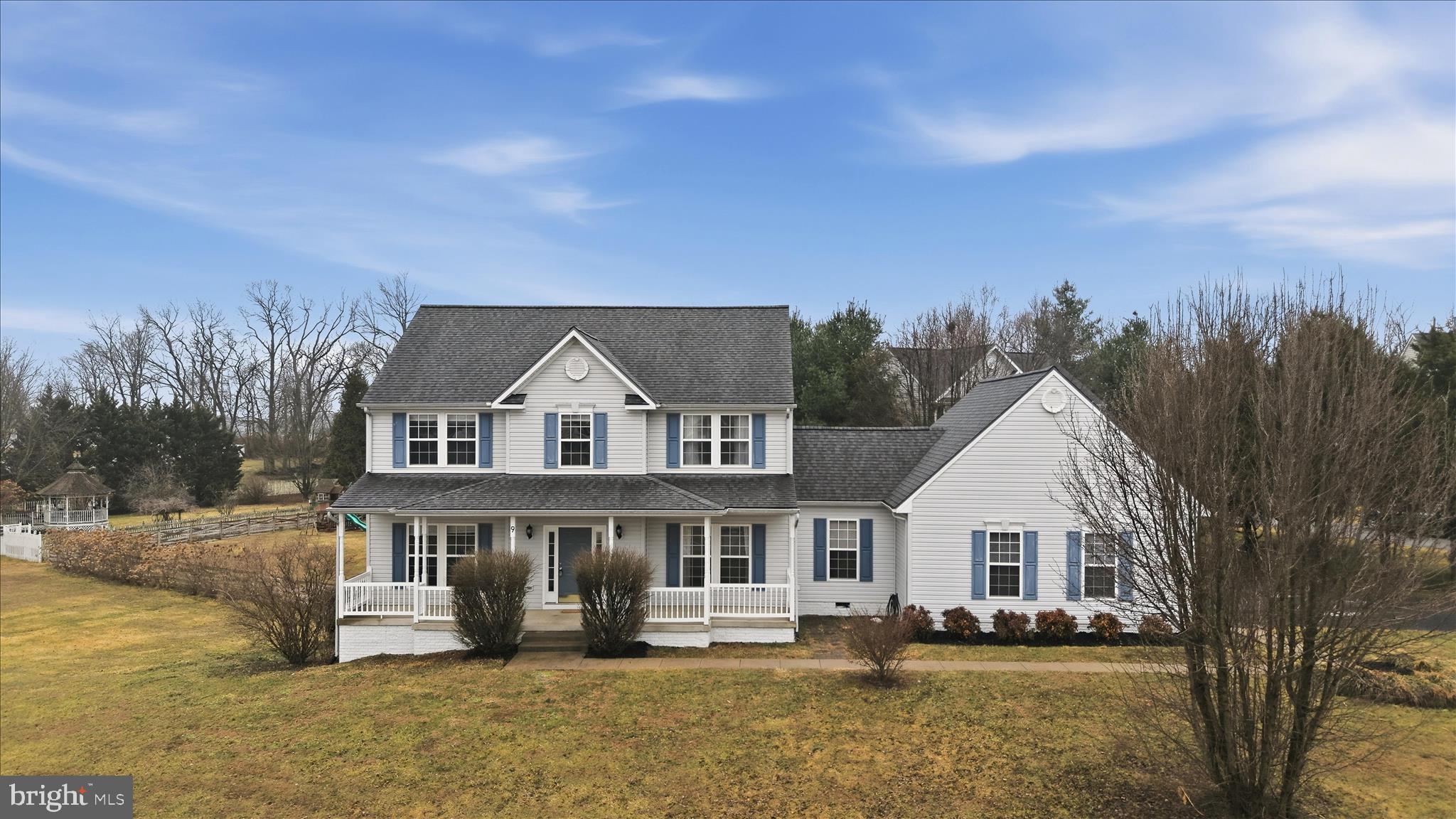 Nestled in the highly desirable Gap View Village, this spacious Colonial offers over 3,500 finished square feet, including a finished walk-out basement. Set on .75 acres with privacy trees and a fenced backyard, the home features a side-load garage and a convenient mud room.  The expansive chef’s kitchen with double wall ovens flows seamlessly into the family room, creating an ideal space for both everyday living and entertaining.  A main-level formal living room and separate dining room provide flexibility for work and gatherings.  Upstairs, the owner’s suite includes a walk-in closet and an en suite bath with dual sinks, a soaking tub, and a separate shower.  Generously sized secondary bedrooms offer comfortable accommodations for both family and guests.  The basement adds even more versatility with a rec room, a bonus room, and a full bath.   Fresh neutral paint and brand-new carpet throughout gives the home a bright, move-in-ready feel. Outside, the expansive backyard provides the perfect setting for relaxing evenings, outdoor gatherings, gardening, or play. Sam Michael’s Park is just up the road, offering walking trails, playgrounds, and recreational opportunities for all ages.
Commuters will appreciate the unbeatable convenience of this location, with both Virginia and Maryland just a 5-minute drive away, providing easy access to surrounding areas for work, dining, shopping, and entertainment. Schedule your showing today!