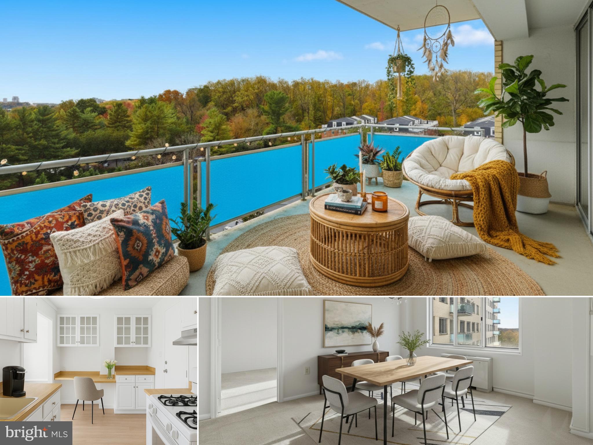 Rare and expansive corner unit in Grosvenor Park—one of the largest available and flooded with natural light throughout! This 3-bedroom plus DEN/Bonus Room/2 bath condo offers a perfect opportunity to transform it into your dream space with over 1,700 square feet of living space. Enjoy fresh paint, new LVP flooring in the kitchen, and a sun-drenched balcony with panoramic views from the 10th floor. The condo features a primary suite with ensuite bath, a deeded parking space, original parquet hardwoods under the carpet, and all utilities included in the monthly condo fee. Unbeatable location steps from the Grosvenor Strathmore Metro, Montgomery County Schools including the French International School, dining and shopping (Pike and Rose, Wildwood Center), entertainment, and parks. Don't miss this incredible value in a prime North Bethesda/Rockville community. Welcome home! *Photos have been virtually staged