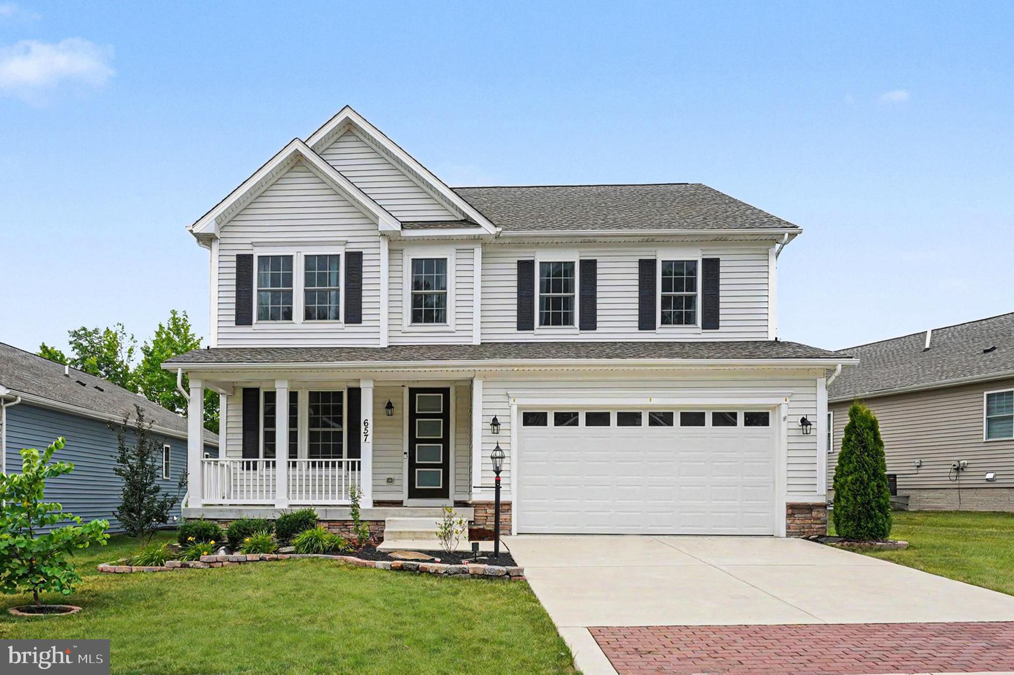 This home in sought-after Bulle Rock features an open-concept living core anchored by a main-level office with glass French doors. The gourmet kitchen is equipped with a large center island, stainless steel appliances, and a walk-in pantry, flowing seamlessly into a vaulted dining area. This bright space, highlighted by a curved transom window, offers views of the backyard which backs to a small wooded area. The spacious living room includes an electric linear fireplace and a ceiling fan for year-round comfort. The second floor is centered around a massive 16’ x 17’ loft hub, providing an ideal secondary living area. The primary suite serves as a private retreat, featuring a custom walk-in closet and a spa-like bath with a soaking tub and a separate shower with floor-to-ceiling tile. Three additional bedrooms, each with its own ceiling fan, share a hall bath with a double vanity. For added convenience, the laundry room is located on the upper level off the loft. The finished basement expands your living space with a 25’ x 14’ family room featuring an egress window. It also includes a utility area with a three-piece rough-in, offering significant future utility and resale leverage. Modern systems include a tankless hot water heater, active radon mitigation, and an electronic thermostat. Experience the exceptional lifestyle offered by the premier gated community of Bulle Rock in Havre de Grace. This community is renowned for its world-class Pete Dye-designed golf course and the expansive Residents' Club, which serves as the heart of the neighborhood. Members enjoy access to both indoor and outdoor swimming pools, a state-of-the-art fitness center, tennis courts, social rooms, and a billiards room. Miles of scenic walking trails wind through the community, offering a peaceful retreat just minutes from the historic downtown of Havre de Grace. Residents can easily enjoy charming waterfront dining, boutique shopping, and the natural beauty of the Susquehanna River and the Chesapeake Bay.