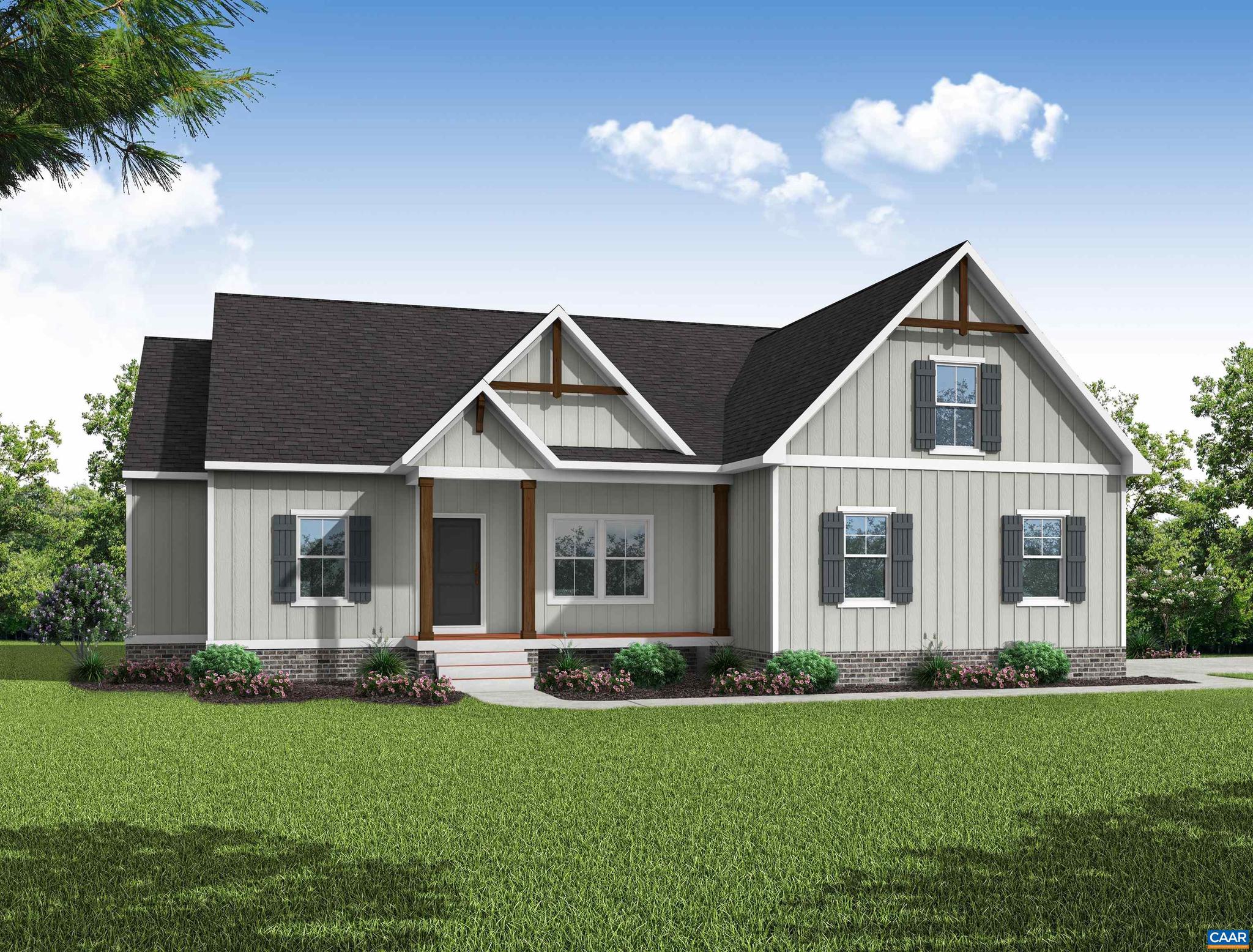 THIS IS A PERMITTED HOME, once purchased, build time is quicker and YOU CAN CHOOSE YOUR DESIGN. Welcome to the Oakdale plan, once inside you will find beautifully designed dining room just off the entryway, with sightlines to the family room, kitchen and dinette. The family room provides a comfortable setting for gatherings, where it opens to the covered back porch, creating a large outdoor entertainment space. Adjacent to the family room, the kitchen features a new large linear island and walk-in pantry (see the new plan in photos). Tucked away for privacy, this spacious bedroom and ensuite bathroom with double vanity, expanded tile shower with seat and transom window, private WC, and TWO walk-in closets.  Near the kitchen, the laundry room and mudroom lead to the 2-car garage. Opposite the great room are two additional bedrooms, each with a WIC and nearby is a full bathroom. Upstairs is a finished bonus room over the 2-car garage.  This home will be built in Compass Cove, water-access community on the private side of Lake Anna. The community offers 1+ acre homesites.  Photos are for advertising purposes only. Photos may contain upgrades that are not included in the listed price.,Granite Counter,Wood Cabinets