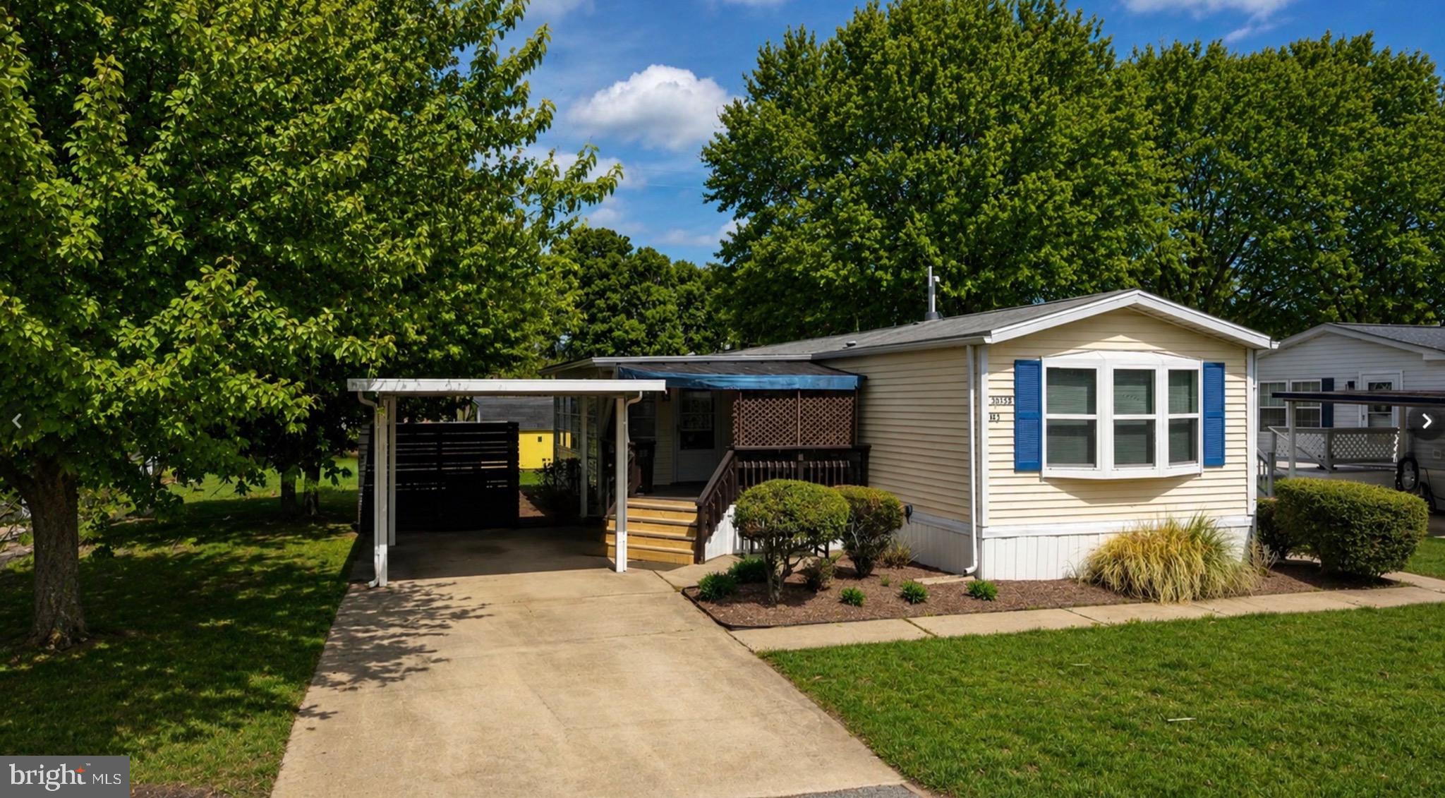 You spoke and the seller listened and adjusted the price down by $24,500! Very lovely, move-in ready, home located in one of the best parks in Rehoboth Beach. This 2-bedroom, 2-bath, dry-walled, partially furnished, and freshly painted, home has had several upgrades to make it your next year-round home or vacation getaway. The all-season room is bright and sunny and has its own gas fireplace. The living space is generously proportioned and has a flush mounted fireplace for those chilly winter months and is large enough for entertaining your guests or just relaxing. The floor plan is a split bedroom design for privacy and comfort. Each bedroom has its own en-suite full bath with walk in showers. This homes plumbing pipes have all been upgraded to PVC throughout. The kitchen is fully appointed with ALL NEW APPLIANCES and with plenty of cabinetry, and it has a separate dining room. This home has practically new (about 2 years old) central heat/air, ceiling fans, and skylights, washer and dryer. The all-season room storm doors have just been upgraded as well as the laundry room storm and inner door and all the windows in this home are newer. The park is located just minutes from the best 5-star beach in Delaware and tax-free shopping and dining but is hidden away from the hustle and bustle of traffic. This home boasts a welcoming front covered deck, (with new steps,)  for your morning tea and a nice outdoor spot on those warm sunny days before you head over to the pool or clubhouse and fitness center, only a two-minute walk away. This home is not located in the municipal boundaries of Rehoboth Beach so there are no city taxes. Potential purchasers must be park approved. This home can come furnished (with some exceptions) to make it an easy move-in ready summer retreat. This property is not within 100- or 500-year floodplain.