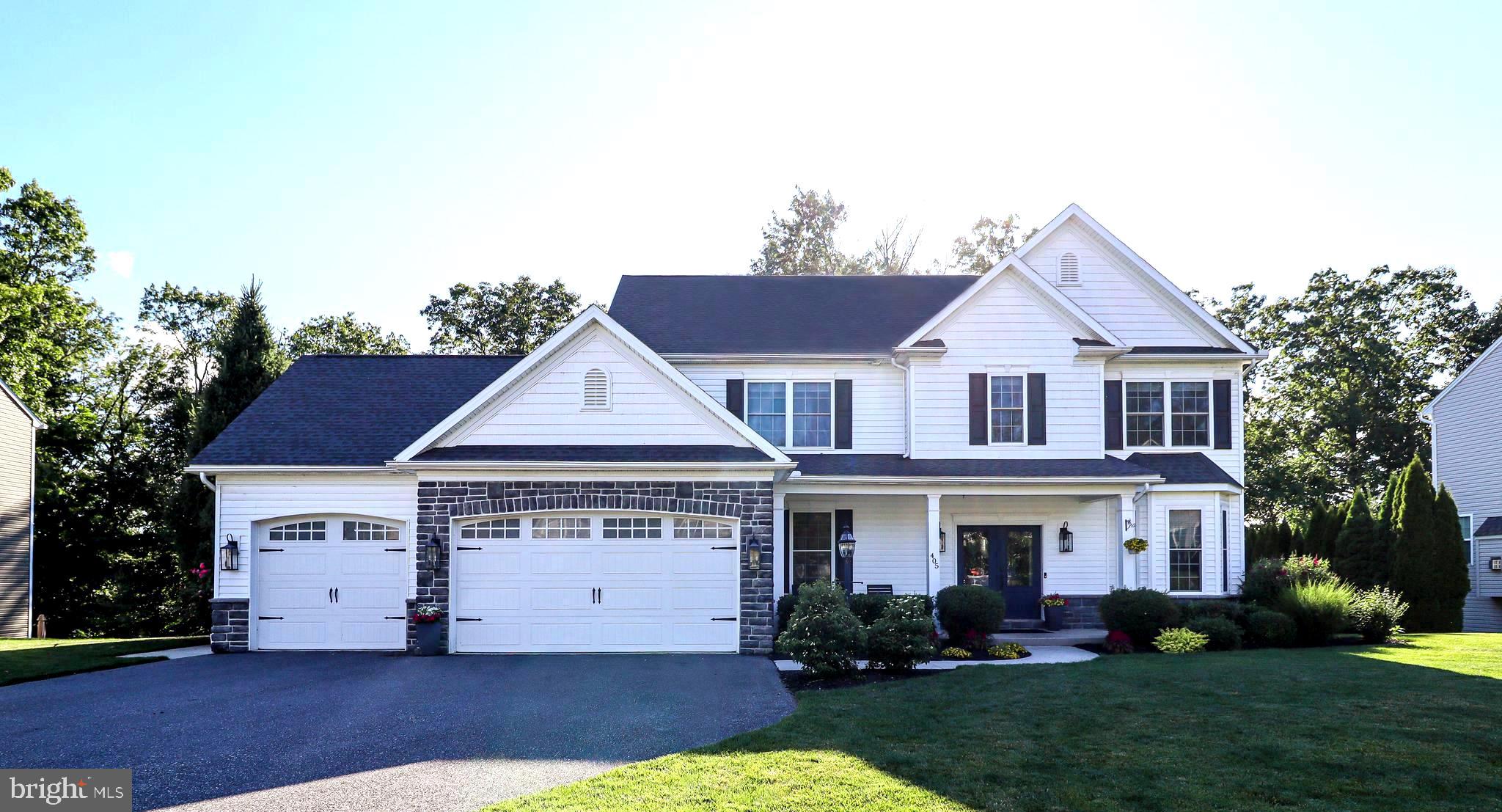 Welcome home to your well-maintained, move-in ready Cumberland Valley School District colonial in highly sought-after Millfording Highlands with elevated details and modern functionality. The home sits on a beautifully landscaped lot that backs up to the Conodoguinet Creek with no homes behind- just woods, water and privacy. A welcoming covered porch is the perfect place to enjoy your morning coffee or relax on a balmy night. The first-floor open floor plan features a gourmet kitchen, custom cabinetry, granite countertops, and an oversized breakfast bar. 

Bask in the abundance of natural light courtesy of the oversized windows in either the dining room or living room with views overlooking the woods and creek in your private backyard oasis. Situated on the other side of the dual fireplace is a quiet study, hobby room, or even a sitting room bar. An office/den on the first level with French doors and a half bath round out the main floor.

Step out of the dining room onto an elevated composite deck overlooking your private landscape and the Conodoguinet below. The stairs lead you down to a spacious hardscaped stone patio and built-in fire pit, great for entertaining or just relaxing and enjoying the view. 

On the second level, double doors take you into the extensive primary suite with tray ceilings and a generous walk-in closet. The primary bath includes a spa/whirlpool jetted tub with a separate spacious fully glass shower and private water closet. 

Full walkout basement. Oversized 3-car garage with Tesla wall charger, fridge, and chest freezer. Premium designer finishes include crown molding and LVP flooring throughout both levels. Ring doorbell, floodlight cameras, Nest thermostat, and smart lock convey. 

Green Ridge Elementary, Eagle View Middle, Cumberland Valley High - all rated 10/10. Conveniently located off the Carlisle Pike close to parks, shopping and restaurants.