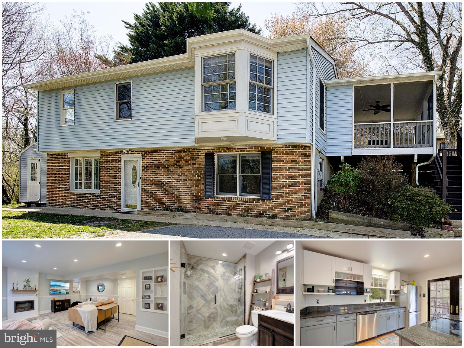 Nicely renovated raised rambler located on a private lot.  This home has loads of upgrades, including a brand new roof, and is conveniently located in Chesapeake Beach.  The main level has a nicely updated kitchen with stainless steel appliances, granite countertops, and a large, new custom pantry.  The dining room is open to the kitchen and has wood floors and large bay window that allows an abundance of natural light and is a great place to entertain.  An adorable screened-in porch off the kitchen extends the living and entertaining space.  The screened in porch is the perfect place to enjoy your morning coffee or to unwind and enjoy the warm spring and summer evenings.  Follow the hallway back to the master bedroom complete with a built-in closet organizers.  The other 2 ample-sized bedrooms on this level also have nice built-in closets.  The upgraded bathroom has ceramic tile, a nice vanity, and a large shower with glass doors.  Head downstairs to the large family room with plenty of light with the full-size windows, new LVP flooring, an electric fireplace with an beautiful mantle, and an updated full bathroom with ceramic tile floors, updated vanity, and a shower/bathtub combo.  The 4th bedroom is amply sized and on this lower level.  The laundry room has a full-sized washer and dryer and additional room for storage.  There is also extra closet space with organizers in the basement.  Two sheds on the property for plenty of storage options.  All this is located on a private lot just minutes away from everything the Twin Beaches has to offer!  Minutes to Brownie's Beach (Bay Front Park), all the new restaurants (with more on the way!), North and Chesapeake Beach boardwalks,  parks and more.  Easy commute to many areas such a DC, Northern VA, Annapolis, Joint Base Andrews, etc.