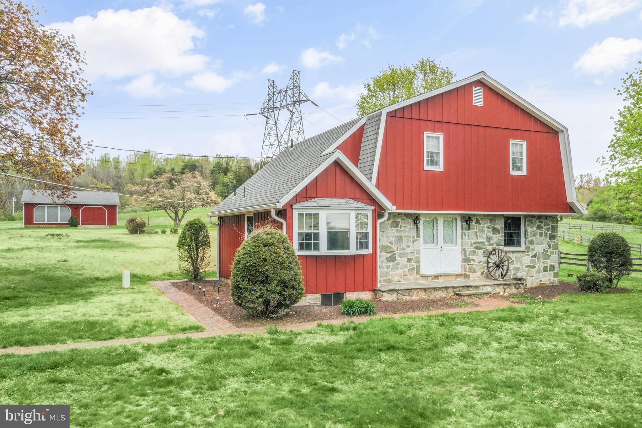 Charming farmette on 8+ acres in Governor Mifflin School District.   This quaint and quiet setting is ideal for anyone looking to homestead or settle in a peaceful space with so many possibilities provided by the detached garage and pole building.  Bring your horses to the fenced pastures  or use the buildings for your other hobbies.  Well maintained and waiting for your personal touches.
