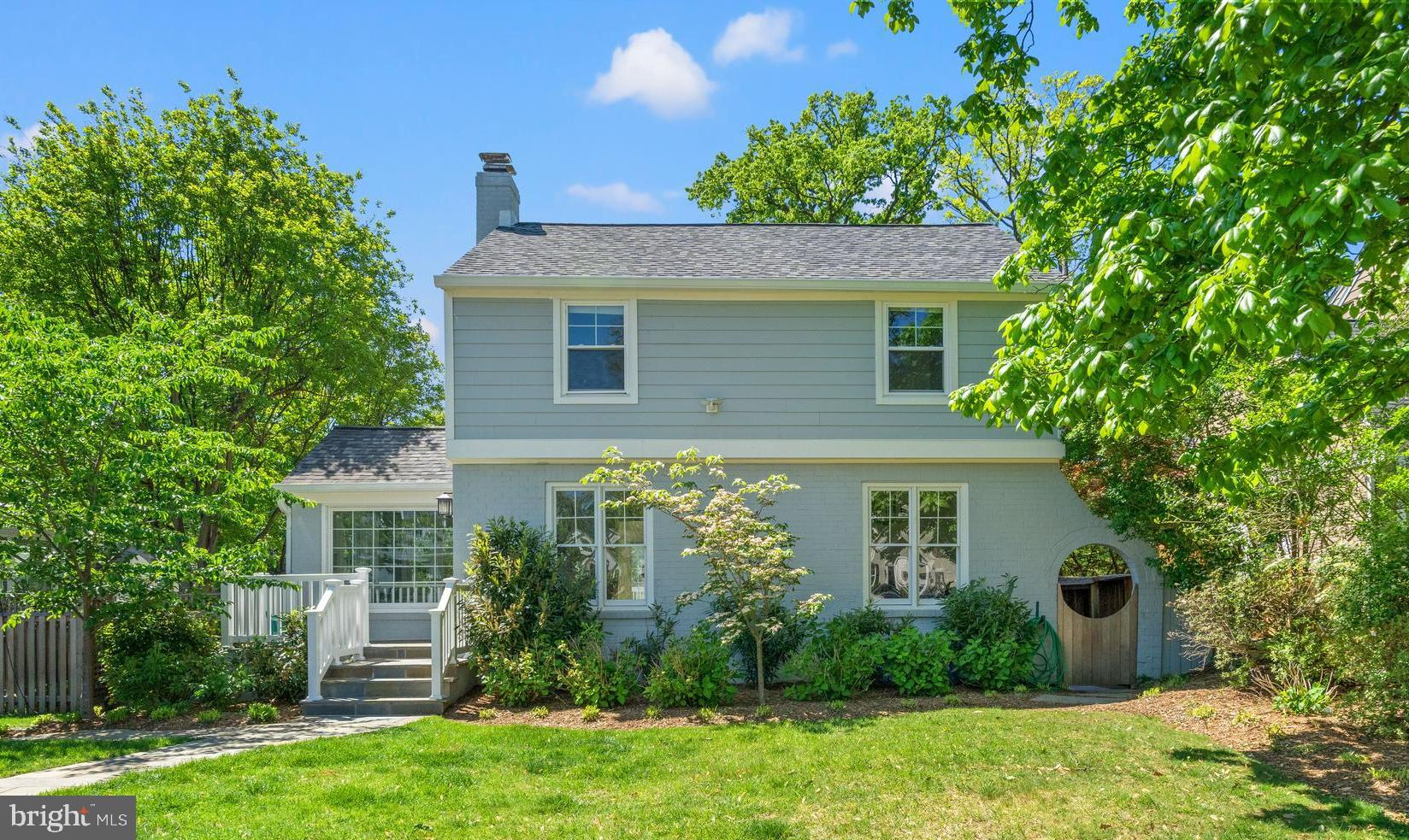 This thoughtfully designed 3 bedroom, 3.5 bath home is perfect for modern living, with room to work, relax, host, and enjoy life and is ideally located in the sought after neighborhood of Beverly Hills. From the moment you arrive, the gracious front flagstone porch invites you to sit and relax—perfect for morning coffee or evening chats with neighbors. Inside, the spacious living room offers built-in shelving and a classic wood-burning fireplace. The attached dining room is just right for everything from casual weeknight meals to festive holiday celebrations. The heart of the home is the gourmet kitchen, featuring a large island, plenty of prep space, and high-end appliances—all opening directly to the bright family room with a gas fireplace and a wall of sliding glass doors leading out to an expansive deck. It’s perfect for indoor-outdoor living and entertaining. Rounding out the main level is a dedicated office with a vaulted ceiling and three walls of windows that flood the room with natural light and a powder room. Upstairs, the primary suite offers a private retreat with vaulted ceilings and a spa-like ensuite bath remodeled in 2019. The additional 2 bedrooms are large and use the hall bath with a shower tub.
The finished lower level adds even more versatility, with space for a second living area, guest suite, or creative zone—complete with built-ins and a remodeled full bathroom. The large storage area opens directly to the backyard—ideal for tucking away bikes, scooters, or lawn equipment. The fully fenced, flat backyard is a perfect extension of the living space—great for relaxing, gardening, or hosting outdoors. Just up the street from the Pit Park, walking distance to Shirlington and Del Ray and 7 miles to the US Capitol, this home truly offers it all.