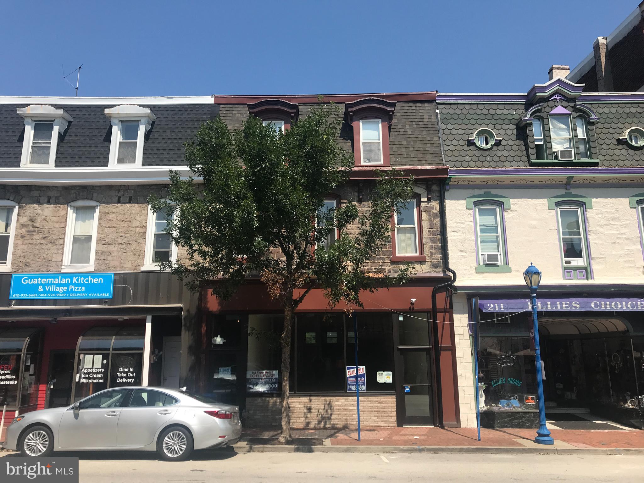 Very nice Phoenixville apartment with an amazing location in town!  Great sunlight and a wonderful rear upper deck overlooking Phoenixville!  Parking available in the lot behind the unit, parking permit required.
 Walk to lunch, entertainment, the Theater, Library, Parks and be a part of everything amazing in Downtown Phoenixville!  This unit includes 3 bedrooms and two baths and is fully renovated!  Features include New Central Air, Renovated kitchen with Quartz Countertops and updated appliances including Dishwasher and Microwave,  Outdoor roof top deck, new flooring, 4 skylights, On-Site Laundry.  Make this your new place!