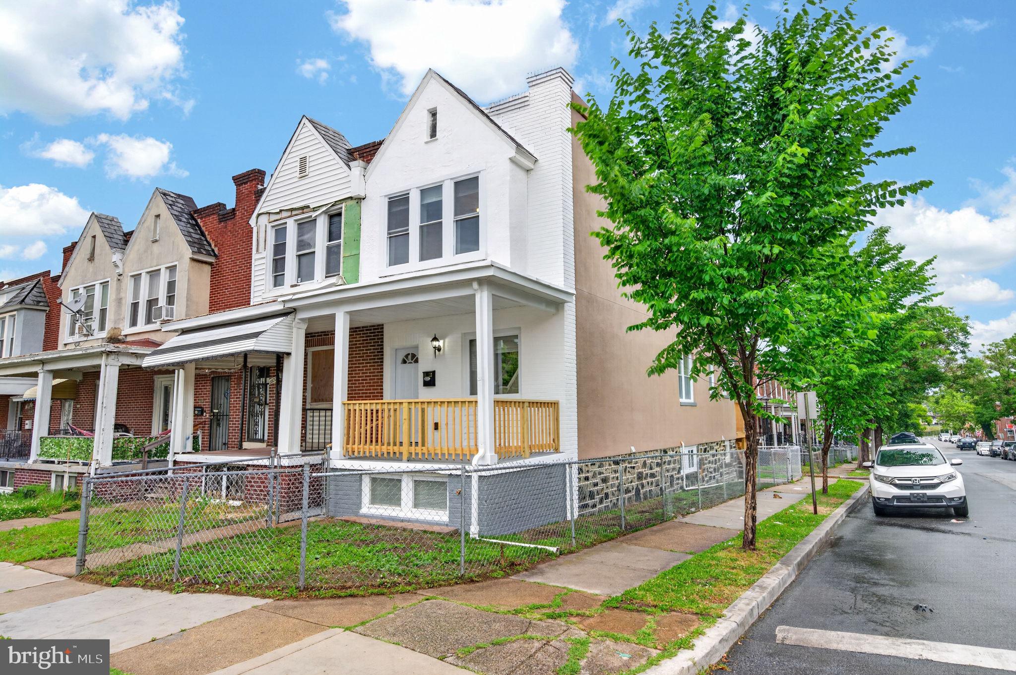 Welcome to 1122 Bonaparte Ave, a beautifully renovated end of row home offering space, style, and convenience in the heart of Baltimore City. This 4 bedroom, 2 full bathroom home has been updated from top to bottom and is completely move in ready. Step inside to an open concept layout featuring a spacious living room and dining area with durable LVP flooring, perfect for both everyday living and entertaining. The kitchen is designed to impress with stainless steel appliances, granite countertops, plenty of cabinet space, and a center island that gives you extra room to cook and gather. Upstairs, you’ll find three comfortable bedrooms, all with carpet flooring, along with a full bathroom. The fully finished basement adds even more living space, featuring a fourth bedroom, another full bathroom, tile flooring, and a washer and dryer for added convenience. One of the standout features of this home is the outdoor space, enjoy both front and back yards, something you rarely find in the city, especially with an end of row home. Located just minutes from Johns Hopkins Hospital, Clifton Park, Baltimore City College, and the District Court for Baltimore City, this home offers both comfort and convenience in a prime location. Don’t miss your chance to own a fully renovated home with space inside and out. Schedule your showing today!
