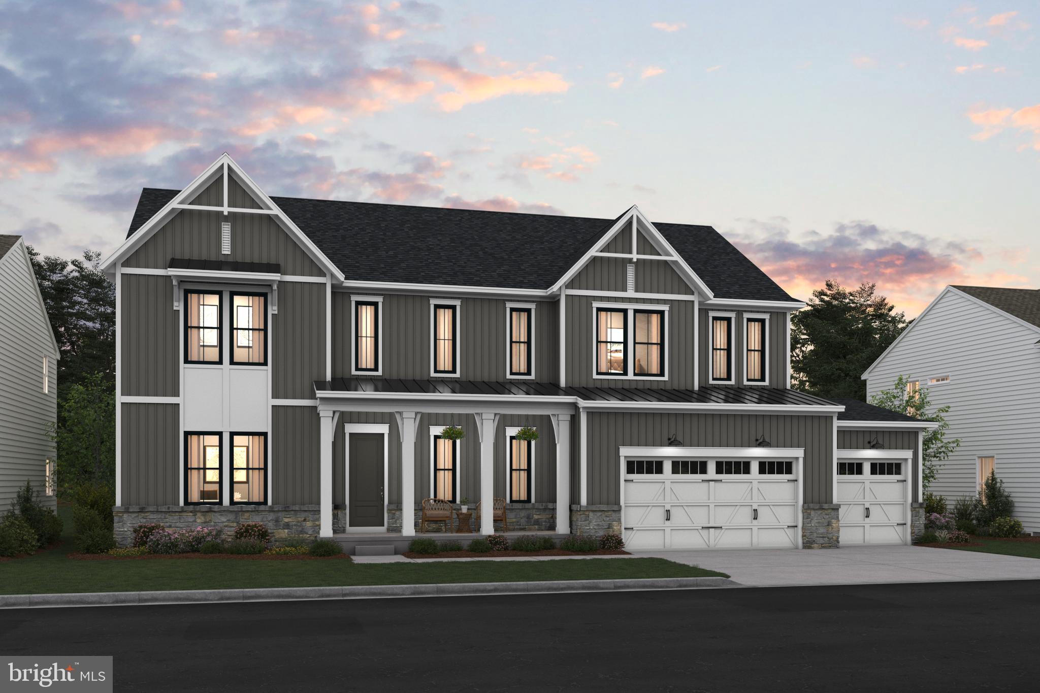 NEW FLOORPLAN -- THE OLYMPIA FEATURES:  Welcoming front porch and open two-story foyer
Beautiful kitchen with stainless steel appliances including a built-in range with designer hood above plus separate built-in wall oven and built-in microwave, over-sized island with pendants above, ceramic backsplash, quartz countertops, massive walk-in pantry closet -- open to a large great room, dining area, and covered deck; HovHub mini-office space, and secluded home office; First-floor Extra Suite, perfect for hosting guests or additional family members.  Spacious 3+-car garage with additional storage.
Tranquil primary suite featuring 2 walk-in closets and gorgeous bathroom with 2 vanities with quartz countertops and optional free-standing tub and optional rain shower.  Laundry room and loft conveniently located near bedrooms.  Complete your living space with the optional basement recreation room, den, walk-in closet, and bathroom.  RENDERINGS/PHOTOS REPRESENTATIVE ONLY.  PRICE AND TERMS SUBJECT TO CHANGE.  THIS IS A SAMPLE LISTING AT BASE PRICE - not including any options or upgrades.  Lot premiums may apply.