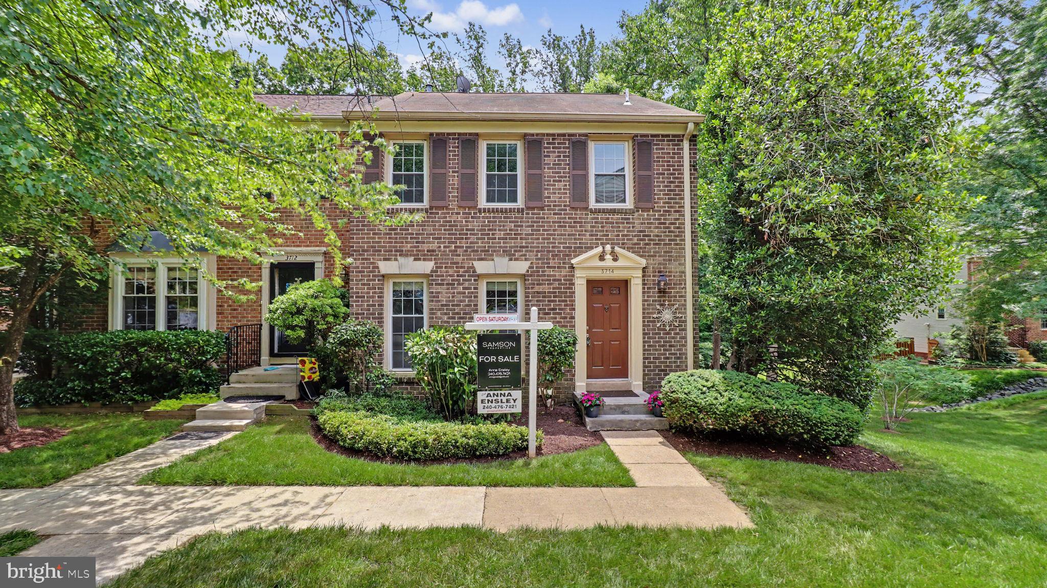 **OPEN HOUSE: Sat @ 12-2 / & Sun @ 2-4pm** Professional photos coming soon**
Welcome to 3714 Mount Airey Lane - A beautifully maintained, spacious END UNIT townhome in sought-after Lafayette Village, surrounded by greenery and backing to peaceful wooded trails.
This three-level home offers a spacious, open floor plan filled with natural light and beautiful exotic hardwood floors throughout the main level. The renovated kitchen features stainless steel appliances, abundant cabinetry, and generous counter space. The kitchen flows seamlessly into the expansive living and dining areas, creating the perfect layout for everyday living and entertaining.
The upper level features new plush carpet installed in 2023, a spacious primary suite with an ensuite bath, and a sitting area ideal for a home office, nursery, or cozy reading nook. Generously sized secondary bedrooms and an additional full bathroom complete the upper level.
The fully finished walkout basement features durable carpet installed in 2023 and offers a versatile recreation room with a full bath, along with a large utility, storage, and laundry area. Step outside to the patio and enjoy the added privacy, natural surroundings, and large outdoor space of a fully fenced end unit. Located directly behind the home are trails, offering easy access to nature just steps from your backyard.

Residents of Lafayette Village enjoy amenities including a community pool, basketball court, tot lot, community garden, and direct trail access to Hidden Oaks Nature Center. Conveniently located near shopping, dining, and easy access to I-495 and I-395. 2 assigned parking, low HOA dues, generous indoor/outdoor living space, nearby trails, prime location, don't miss this opportunity and  schedule your private tour today!