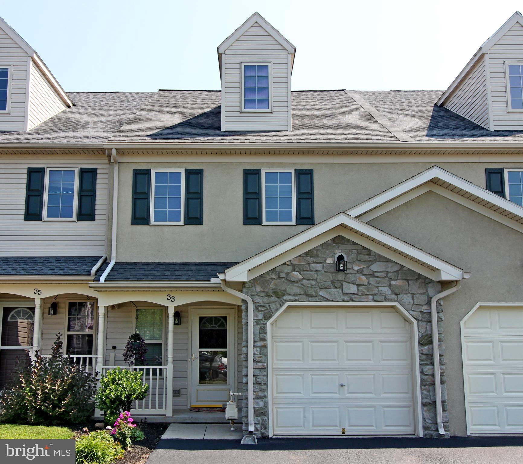 Close to 222 and the turnpike!   Well maintained 4 bedroom, 2.5 bath , 1 car garage townhome.   Over 2,000 sq ft of living space.  Huge finished 3rd floor could be 4th bedroom or family room features built ins with a sink.  Living room is roughed in for a gas fireplace.  HOA fee covers common area maintenance.  Be Sure to Click Camera Icon to View All Photos, Walk Through Video and the Full 360 Degree Virtual Tour. Use your VR HEADSET to Take a Virtual Reality Tour of this almost new home via the Kuula 360 Degree Spherical Tour link.