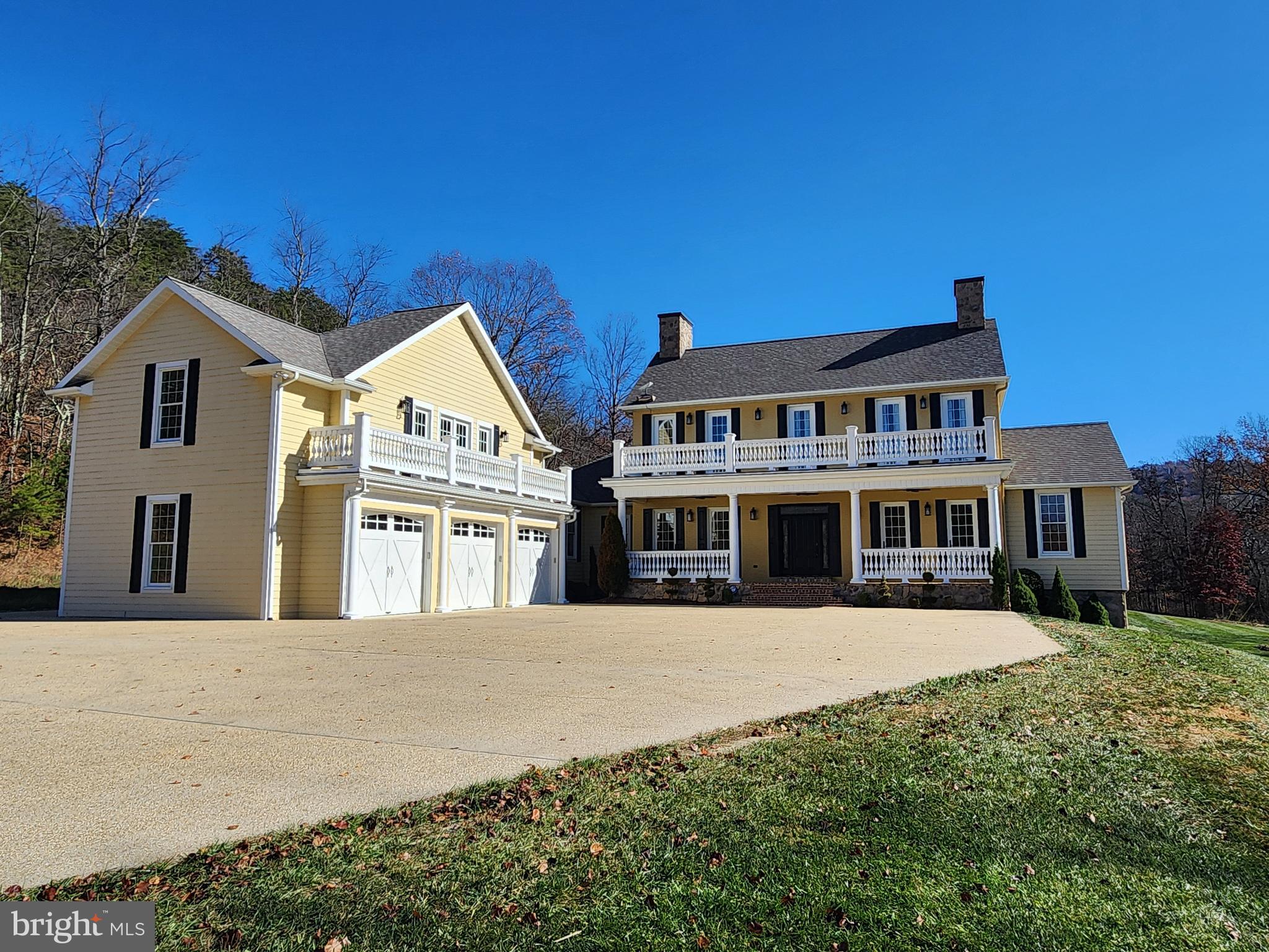 KNOWN TO THE CURRENT OWNERS AS "SWEET ADDICTION FARM", IT IS EASY TO UNDERSTAND HOW ONE COULD BECOME ADDICTED TO THIS "ONE OF A KIND" ESTATE.  TUCKED AWAY IN A BEAUTIFUL HOLLOW IN THE WEST VIRGINIA HILLS  YOU WILL FIND THIS GRAND AND UNIQUE ESTATE THAT EXUDES A NOSTALGIC FEEL OF DAYS GONE BY WHILE PROVIDING PRESENT DAY CONVENIENCES.  DESIGNED AND CONSTRUCTED TO FULFILL THE CURRENT OWNER'S VISION OF A TIMELESS BUT MODERN HOME.  THE RESULT HAS PRODUCED NOT ONLY  A REMARKABLE RESIDENCE, BUT AN EXPERIENCE TO BEHOLD.  LOCATED ON A COUNTY MAINTAINED ROAD IN A HIGHLY DESIRABLE SCHOOL DISTRICT, THE PROPERTY IS WITHIN 20 MINUTES OF HISTORIC CUMBERLAND , MD.  WHEN ENTERING THE GOURMET KITCHEN YOU WILL NOTE TWO ISLAND BARS WITH COPPER SINKS, A WINE REFRIGERATOR. AND COMMERCIAL OVEN. THE KITCHEN OPENS TO A GREAT ROOM WITH  CATHEDRAL CEILING, WOOD BURNING FIREPLACE, AND CUSTOM BUILT-IN SHELVING AND CABINETRY.  THE PRIMARY SUITE ON THE MAIN FLOOR IS VERY SPACIOUS AND INCLUDES A BREAKFAST BAR, GAS FIREPLACE, WALK-IN CLOSET,  AND BATH WITH A LARGE SLIPPER TUB AND GROTTO STYLE SHOWER.  TWO BEDROOMS ON THE SECOND FLOOR INCLUDE EN-SUITE BATHROOMS.  THE ATTIC HAS BEEN FINISHED TO SUPPLY AN ADDITIONAL BEDROOM, REC-ROOM, OR HOME OFFICE.  ENTERING THE FINISHED BASEMENT, ONE WILL REALIZE A WONDERFUL FEELING OF RECREATION PROVIDED BY A HOME THEATER, GYM, AND CUSTOM BAR AREA. SOME ADDITIONAL HIGHLIGHTS OF THE HOME INCLUDE SLATE TILE FLOORING, HIGH CEILINGS, IN-LAW SUITE, MULTIPLE CLAW FOOT TUBS, THREE CAR GARAGE, INTERCOM SYSTEM, WHOLE HOUSE GENERATOR, AND REVERSE OSMOSIS WATER TREATMENT SYSTEM.  METICULOUSLY MAINTAINED OUTDOOR SPACE INCLUDES 56 ACRES, A 12 X 30 IN-GROUND POOL, FLAG STONE PATIO, AND EXPOSED AGGREGATE CONCRETE PARKING AREA.  LEAVING THE HOME, THE DRIVEWAY WILL LEAD YOU ACROSS A STONE BRIDGE, CROSSING "PLUM RUN" TO A 3000 SQUARE FOOT, 8- STALL HORSE BARN WITH KITCHEN, LAUNDRY, BATH, AND LIVING/BEDROOM.   FENCED PASTURES, A RIDING RING, AND RUN-IN SHEDS ALONG WITH THE IMPRESSIVE  BARN CREATE A HORSE LOVERS DREAM!  THIS PROPERTY HAS SO MANY FEATURES AND DETAILS THAT IT IS IMPOSSIBLE TO LIST THEM ALL.  THE BEST OPTION IS TO SEE EVERYTHING IN PERSON TO HAVE A FULL UNDERSTANDING OF WHAT IT ENTAILS.   IF YOU HAVE EVER THOUGHT HOW NICE IT WOULD BE TO PICK UP A SOUTHERN PLANTATION HOME FROM VIRGINIA OR GEORGIA AND PLOP IT DOWN IN THE MOUNTAINS OF RURAL WEST VIRGINIA, THEN THINK NO MORE.  THIS MAY BE YOUR ONE AND ONLY CHANCE TO MAKE IT A REALITY!