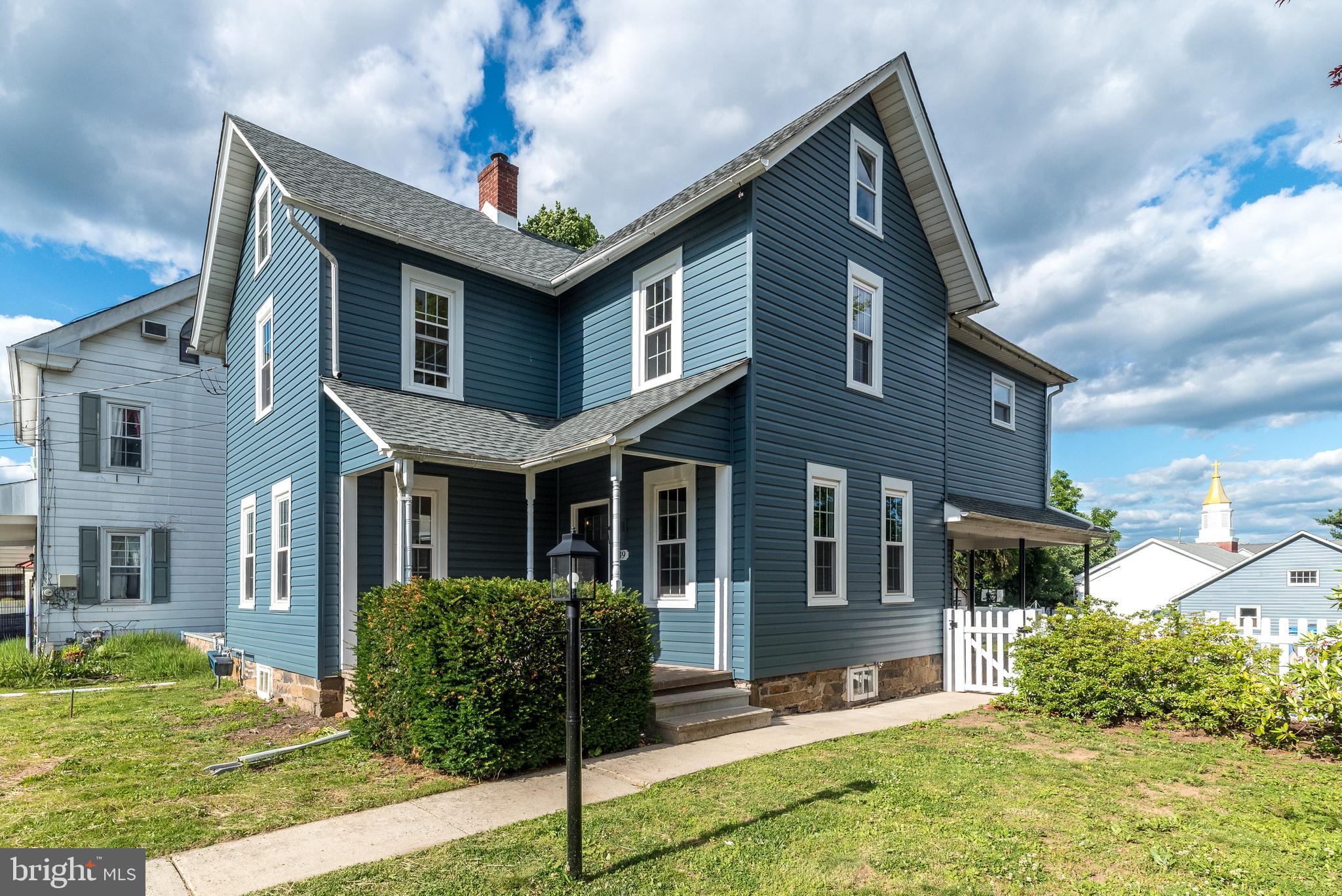 Step back in time without sacrificing modern comfort in this beautifully restored Victorian home, dating back to 1888 and located in the heart of the borough. Rich hardwood floors, classic built-ins, and timeless architectural details showcase the home's old-world charm, while thoughtful updates provide peace of mind for today's buyer.

The spacious floor plan offers generously sized, sun-filled rooms that create a warm and inviting atmosphere throughout the home. Featuring four bedrooms, one and a half updated baths, first-floor laundry, and a walk-up attic, there is no shortage of living space or storage. Recent improvements include a new roof, new siding, a brand-new natural gas furnace, and a new hot water heater.

Outside, enjoy a large yard fully enclosed by a brand-new vinyl privacy fence, creating the perfect setting for entertaining, gardening, or play. Off-street parking is conveniently located alongside the oversized one-car garage, complete with a workshop area and a second-floor walk-up loft for even more storage.

Ideally situated within walking distance to schools, downtown shopping and dining, and the local park, this charming Victorian offers the perfect blend of historic character, modern updates, spacious living, and everyday convenience.