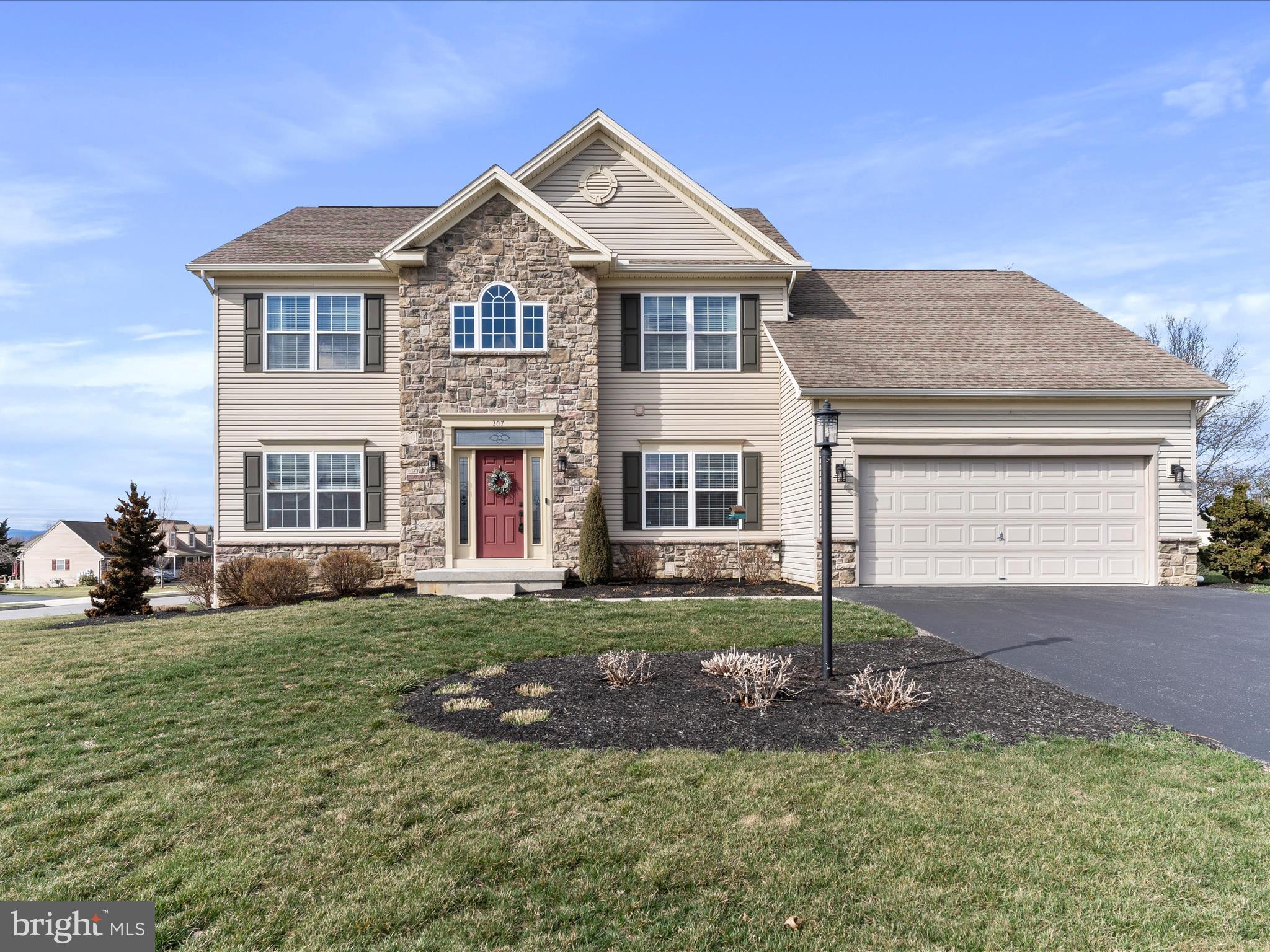 Welcome home! This beautiful home shows better than a model. The home is perfectly situated on a slightly elevated corner lot which includes a private fenced rear yard. As you walk in you will find yourself in your beautiful grand foyer. To the right is an office that has an abundance of natural light streaming in through your large windows. To the left of the foyer is the formal living room that flows into the formal dining room. The well-equipped eat-in kitchen includes plenty of space that any chef would enjoy. There is a large pantry that insures plenty of storage. This area flows seamlessly into the great room and a bonus room that has windows around three walls which allow the views of nature to seep inside. The door off the "window nature room" allows for easy access to a patio that is awaiting you just in time for all your summer entertaining. There is a conveniently located half bath on the main level for guests. Looking for a man cave/bar room/playroom? I have something for you! A partially finished basement that has a large room, stone fireplace, additional bathroom, separate room for gym or additional office AND an unfinished area for a workshop or storage.  The upper level has 4 spacious bedrooms with the primary bedroom having a walk-in closet. All rooms are ample sized and feature custom accent walls included a brick feature. There are 2 full bathrooms and laundry on the upper level. Why build when you can have this move-in ready beauty that features too many upgrades to mention? If you want custom, call us for your tour. Please remove shoes upon entering. Thank you for touring.