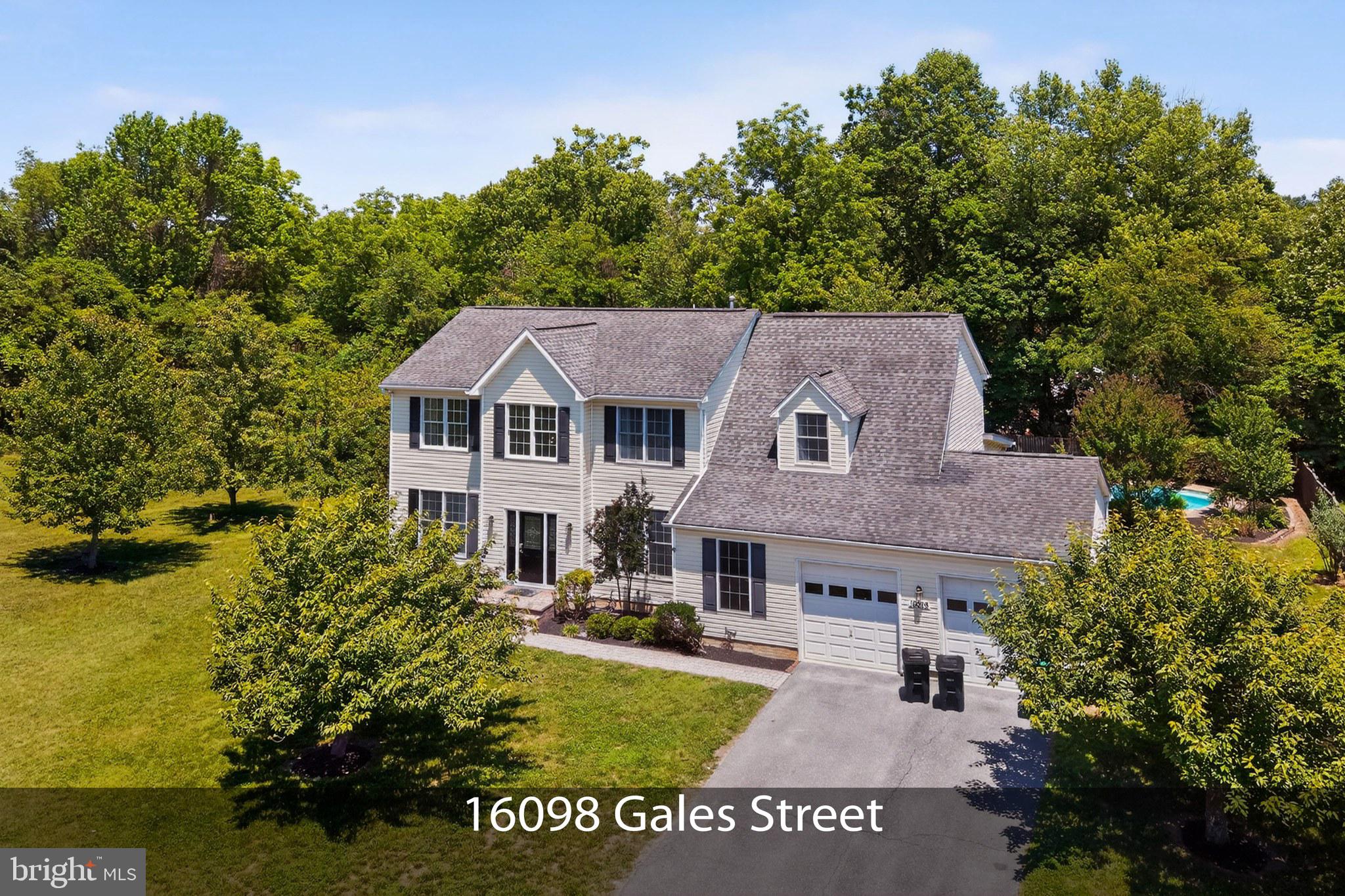 A rare combination in McCahill Estates of West Laurel: a 2006-built home inside an established, tree-lined neighborhood — 5 bedrooms on 0.64 fully fenced acres  on a cul de sac, with an in-ground pool and finished walkout basement.

Main level: Two-story foyer, formal living and dining rooms, and an office. The center-island kitchen flows through the breakfast area into the family room with gas fireplace, with the deck and pool in view along the back.

Upstairs: Four bedrooms including a primary suite with walk-in closet, reading nook and ensuite bath with soaking tub. Hardwood floors throughout.

Fully finished, walk out basement: Has the the fifth bedroom with a murphy bed, full bath, kitchenette with refrigerator, game room, and a second family room.

Backyard: In-ground chlorine pool (3–6 ft) with shallow lounging shelf and paver surround, composite deck, and a fully fenced yard screened by mature trees.

Notables: Tesla Gen 3 Wall Connector (NEMA 6-50) in the two-car garage. Two laundry rooms.

Location: Minutes to I-95, Route 198, and the BW Parkway — about half an hour to both Washington and Baltimore. Riverfront Park, Historic Main Street, Towne Centre at Laurel, Granville Gude Park, Duckett Park and Reservoir are all nearby.