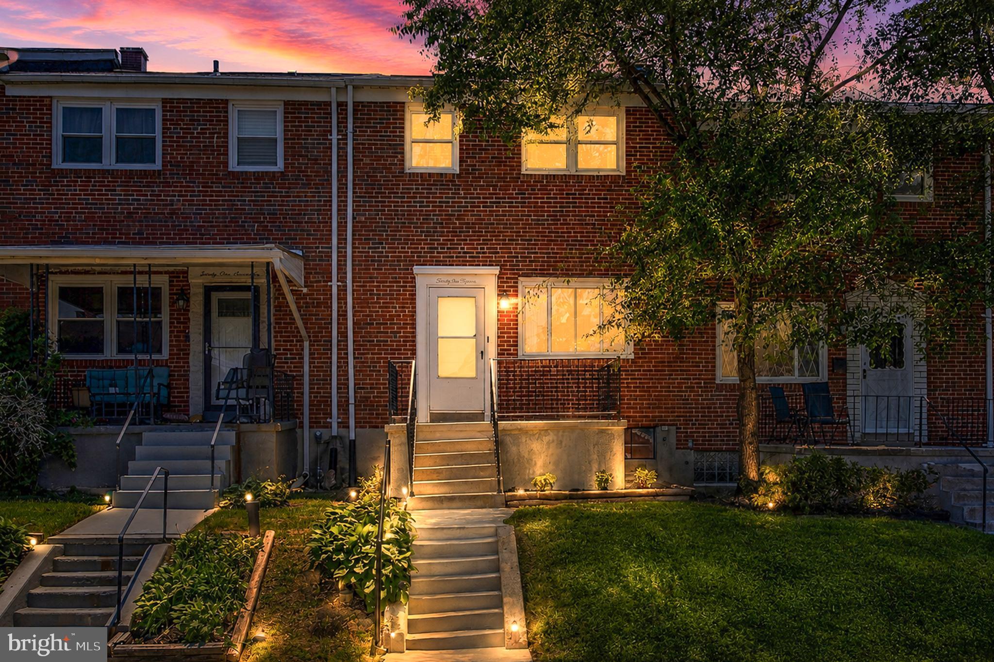 Welcome Home! This thoughtfully updated and move-in ready townhome sits nestled on a quiet street in the highly sought after Kings Ridge neighborhood of Parkville. Recent interior updates include freshly refinished hardwood floors throughout the main and upper levels, new durable LVP flooring in the fully finished basement, 42" soft-close white shaker cabinetry, Calacatta Rusta quartz countertops and stainless steel appliances in the galley kitchen, an upgraded full bath upstairs with custom tile work, modern fixtures, fresh paint throughout and so much more... all under a brand new roof! Enjoy additional peace of mind with a new furnace and water heater in 2024. Other notable features include a private parking pad, covered porch overlooking a fully fenced rear yard, a formal dining area just off the kitchen and 9' ceilings in the living room. Located just minutes from major commuter routes such as 695 and 95, shopping and dining at Perring and North Plazas, and outdoor entertainment at Perring Park just a few steps away, this home offers premier access to shopping, dining, recreation, and commuter routes. Call your agent and schedule your private tour today!
