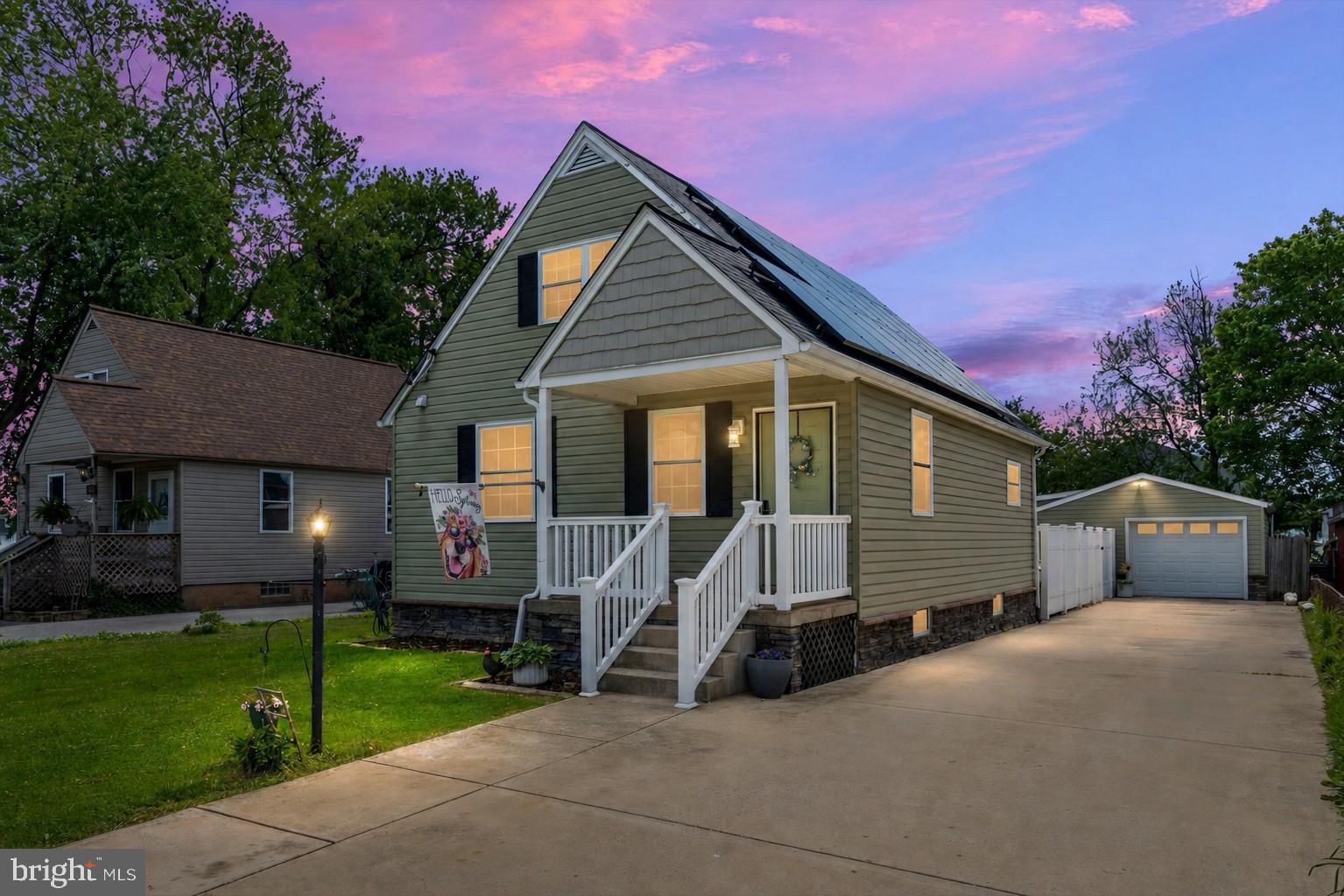 This is your chance! Back on the market due to buyer circumstances. This adorable 3BR, 1.5 bath Cape Cod in the sought-after water-oriented community of Lynch Point is full of charm, updates, and outdoor entertainment space! The main level features a bedroom and beautifully updated full bath with a jetted tub and custom tiled walk-in shower with bench seating. The gourmet kitchen offers abundant cabinetry, expansive granite countertops, stainless steel appliances, double wall ovens, and hardwood floors that add warmth throughout the home.
Step outside to a maintenance-free composite deck overlooking the privacy-fenced yard complete with a fire pit, koi pond, and plenty of room for a pool. The oversized concrete driveway accommodates 5+ vehicles and leads to a garage with workshop space and an attached sunroom/outdoor entertaining area perfect for relaxing or hosting guests. Solar panels are leased with energy buyback, allowing you to enjoy energy savings. 
Located just one door down from community open space fields and around the corner from the waterfront community park with playground and sandy beach, this home offers the best of the Sparrows Point lifestyle. Known for its strong sense of community, Sparrows Point is loved for its schools, active rec council, parades, Fireman’s Carnival, tree lighting ceremony, and Haunted Dungeons. Nearby, you’ll enjoy 1,300-acre North Point State Park with trails, beach access, and fishing pier, along with Fort Howard Park featuring playgrounds, trails, pavilions, and waterfront views. Convenient to 695, 95, Tradepoint Atlantic, Amazon, the Port of Baltimore, Johns Hopkins, and world-class healthcare. Enjoy nearby waterfront restaurants, marinas, and a true water-oriented lifestyle just under 20 minutes from Canton and downtown Baltimore. Close to everything, yet it feels away from it all. Make your appointment today!