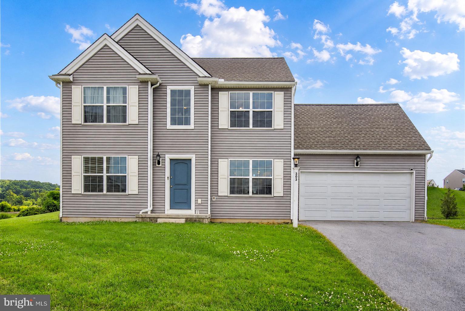 Welcome home to this 4-bedroom, 2.5-bath two-story located in a desirable New Providence neighborhood! Step inside to a welcoming open foyer with a second-floor overlook that enhances the home's open and inviting floor plan. The main level offers a flexible floor plan featuring a formal living room that also makes an ideal home office, a formal dining room for entertaining, a spacious family room, and a bright eat-in kitchen complete with a center island, granite countertops and plenty of workspace. A convenient half bath completes the first floor. Upstairs you'll find four nice-sized bedrooms, including a large primary suite with a private bath and walk-in closet, as well as a second full bath. The laundry is located upstairs for added convenience. The unfinished basement offers abundant storage or the opportunity to create additional living space to suit your needs, while the attached two-car garage provides plenty of room for vehicles and extra storage. Situated on a quiet cul-de-sac, this home is just minutes from the Enola Low Grade Rail Trail, offering easy access to walking, biking, and outdoor recreation.