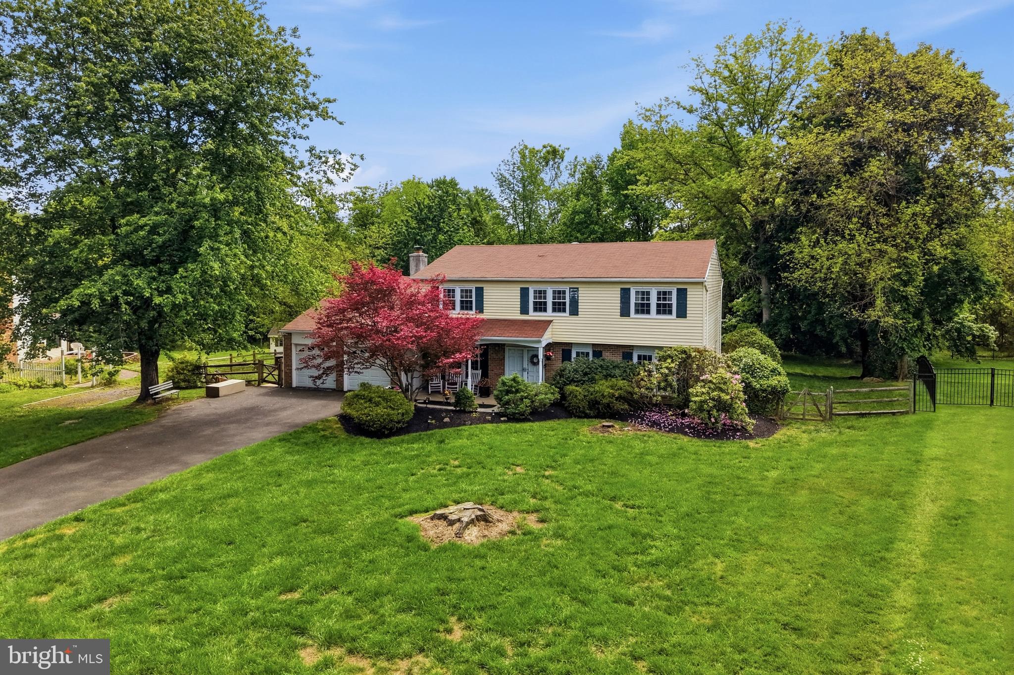 Welcome Home!  This spacious 4-bedroom, 2.5-bath Colonial has been lovingly maintained by its owners for the last 31 years. Nestled in a wonderful Richboro neighborhood, this home offers warmth, space, and incredible potential. From the moment you arrive, the charming front porch creates a welcoming first impression. Inside, you’ll find a functional layout featuring a bright front living room, formal dining room, convenient first-floor laundry, and an open-concept kitchen and family room setup ideal for both everyday living and entertaining. The expansive primary suite features two walk-in closets, an updated en-suite bathroom, and a versatile bonus space perfect for a home office, sitting room, nursery, or workout area. Step outside to enjoy the large, flat backyard backing to peaceful woods, providing a private and serene setting rarely found. Additional highlights include a 2-car garage, recently updated HVAC system and hot water heater, and solid bones throughout. While the home could benefit from cosmetic updates, it presents an incredible opportunity to personalize and add value in a highly desirable location. Don’t miss the chance to make this well-cared-for home your own!
