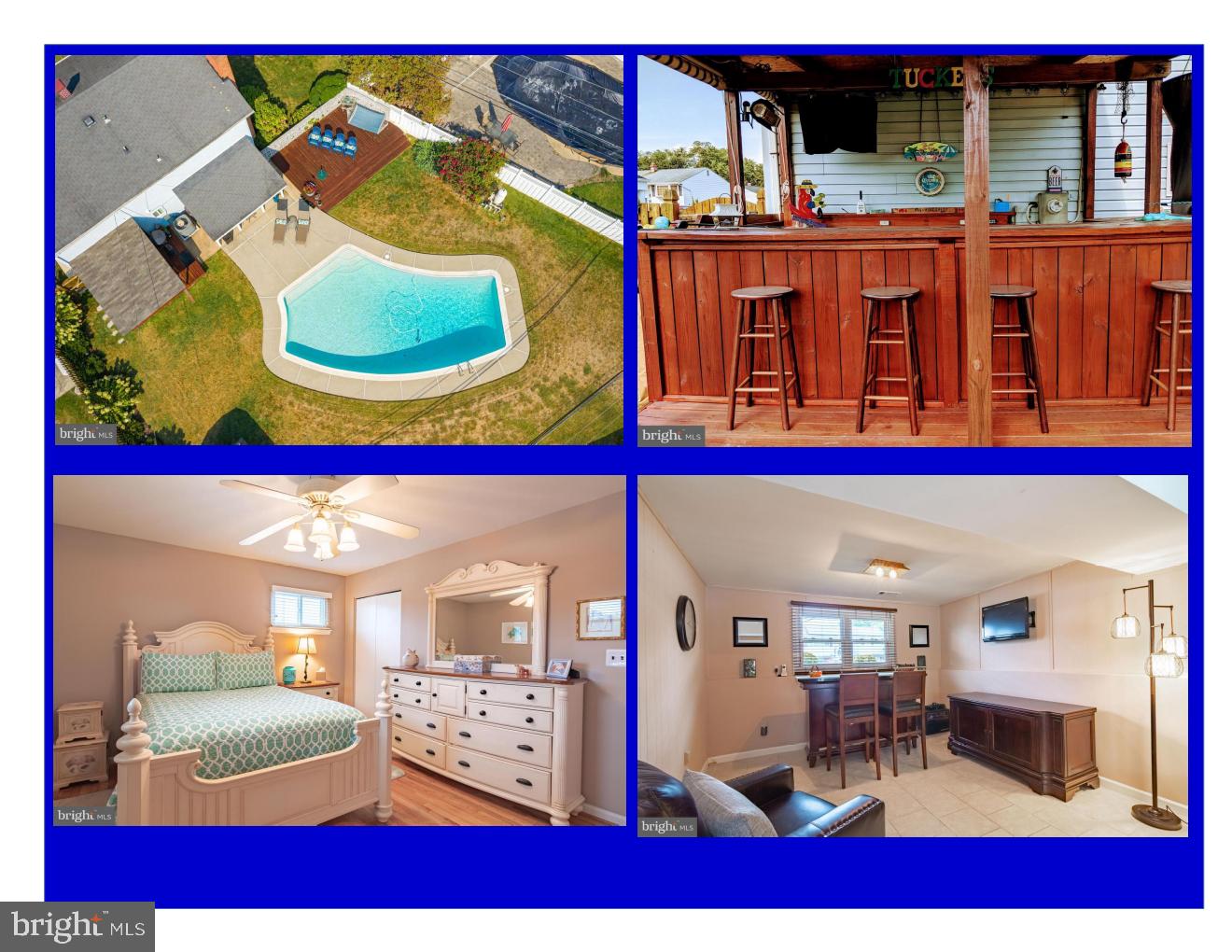 Don't miss out on this one!   Live at a resort all year long ! Meticulously maintained home with resort-style rear yard...Vacation at home with friends and family...including in-ground pool, patio, deck, & Tiki Bar!  Home features updated baths, family room, open floor plan, hardwood floors, updated baths & more!