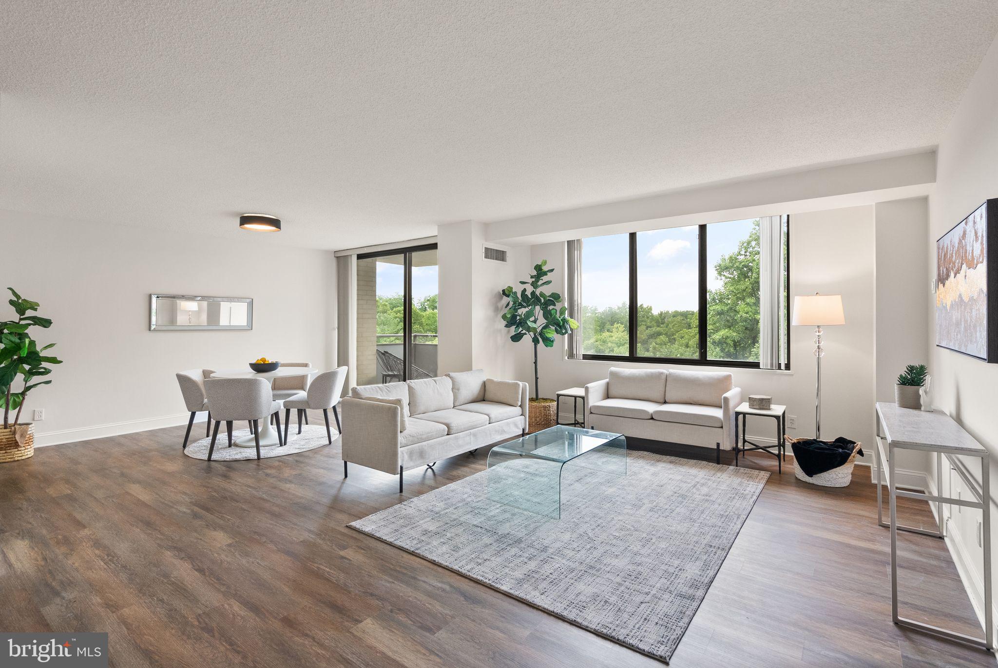 Discover this beautifully renovated 981 sq. ft. 1-bedroom, 1-bathroom co-op home, nestled among the treetops with abundant natural light that creates a bright and airy ambiance.

This ninth-floor unit is move-in ready, having been fully renovated. The modern kitchen showcases 42-inch white shaker cabinets, quartz countertops, and a suite of brand-new LG appliances. The bathroom features a sleek, contemporary design with a stunning floating vanity and an LED mirror.

Located in The Promenade community, you'll enjoy a park-like setting with meticulously maintained grounds and extensive amenities that make it easy to live, work, and play without leaving the property. For those moments when you venture beyond this idyllic setting, enjoy the convenience of electric vehicle charging, a car wash station, and abundant access to public transportation, including the Ride On bus 30, to 2 nearby metro stations. Excellent proximity to the Bethesda Trolley Trail. Don't miss this opportunity to own in a serene and convenient location. Schedule your viewing today!

All utilities and property taxes are included in the monthly co-op fee, simple and convenient.