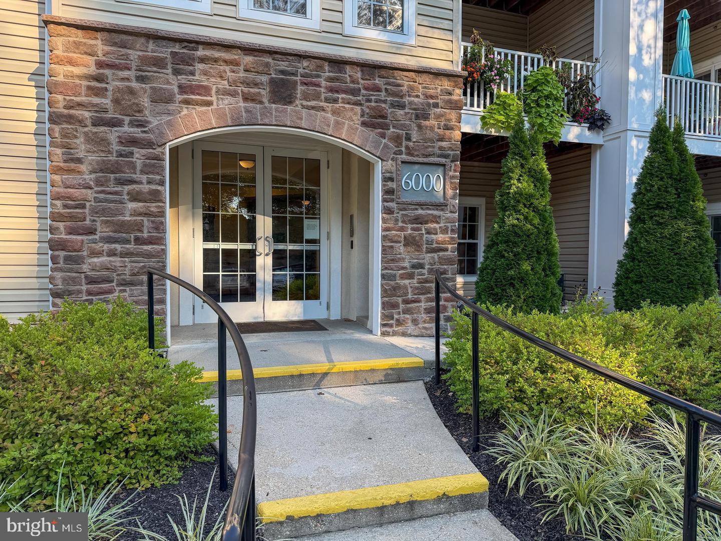 Welcome to 6205 Village Way, located in the sought-after Creekside Village 55+ community Fantastic End Condo. Located in the Desirable Creek Side Community. Secure Building Access, 1st Floor 2 -Bedrooms, 2 - Full Bathrooms, Living Room, Dinning Area, Kitchen, Patio off Sliders, 9 ft Ceiling and a Storage Closet at Patio. Spacious Condo. If you are looking for NO Steps, then you found it. This Condo allows Entry/Exit through a Door just feet from your Home. Perfect for Anyone with Mobility Concerns. Kitchen Features 42-inch Cabinets with Plenty of Counterspace.  Additional Storage in Basement as Well. Clubhouse includes Two-Story Main Hall with a Fireplace, Dining areas, Fully Equipped Modern Kitchen, Library, Pool Table, Card Room, and Fitness Center.  Outdoor Activities includes Waking Trails, Outdoor Pool, Tennis Courts, Bocce Ball, Putting Green, and Shuffleboard.