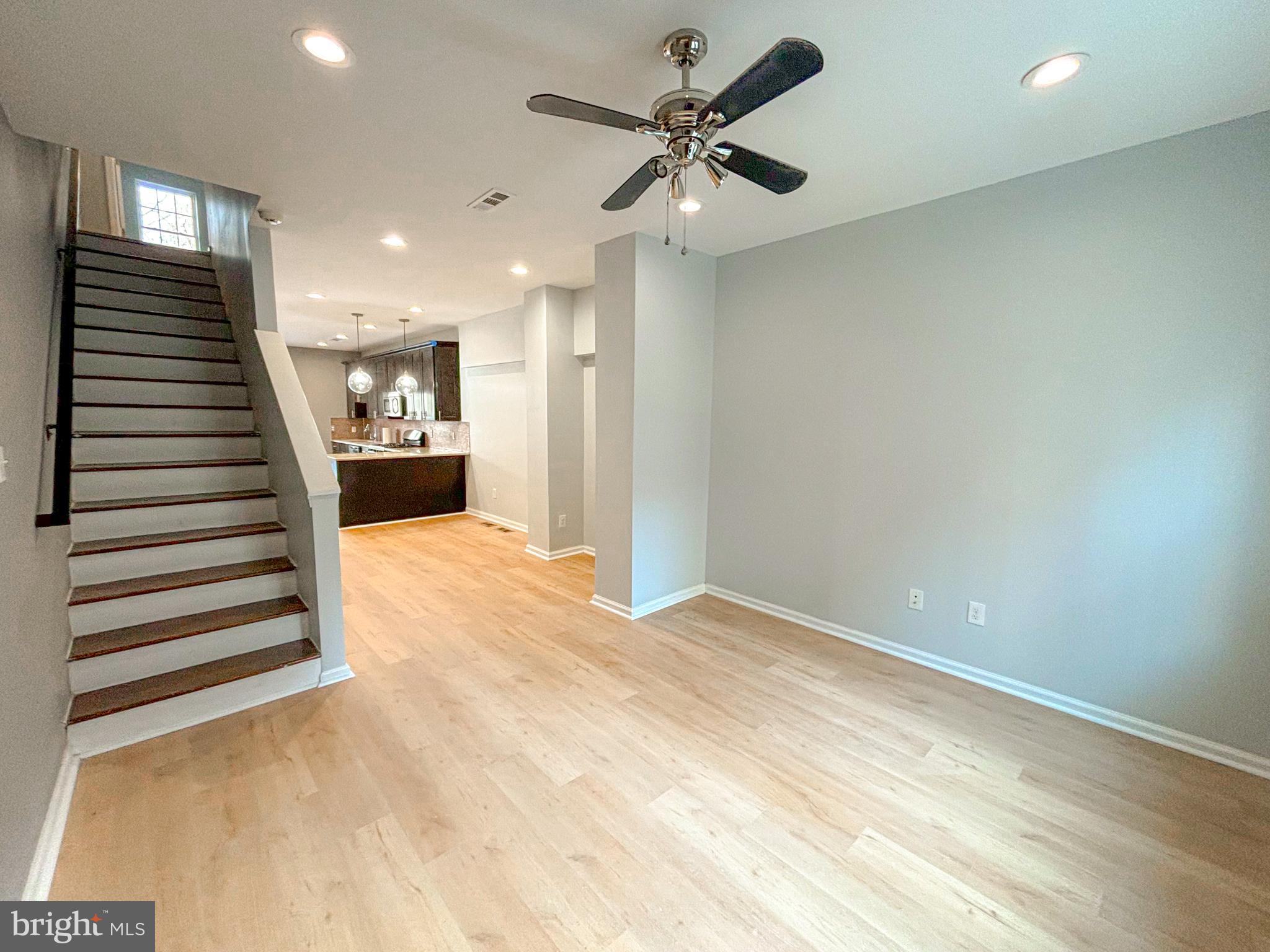 Nestled in the heart of Graduate Hospital, 753 S Chadwick St is a beautifully updated and spacious 3-bedroom, 2-bathroom townhouse offering modern city living. The first level features distinct spaces for a living room, dining room, and an expansive kitchen with ample storage, making it ideal for entertaining or everyday living. Just off the kitchen, step outside to a massive backyard—perfect for outdoor dining, gardening, or relaxing. 

The second level includes two well-sized bedrooms, a full bathroom, and a laundry area for added convenience. The entire third floor is dedicated to the primary suite, complete with an en suite bathroom and direct access to a private rooftop space with great city views. Pets are welcome on a case by case basis, tenants are responsible for utilities
