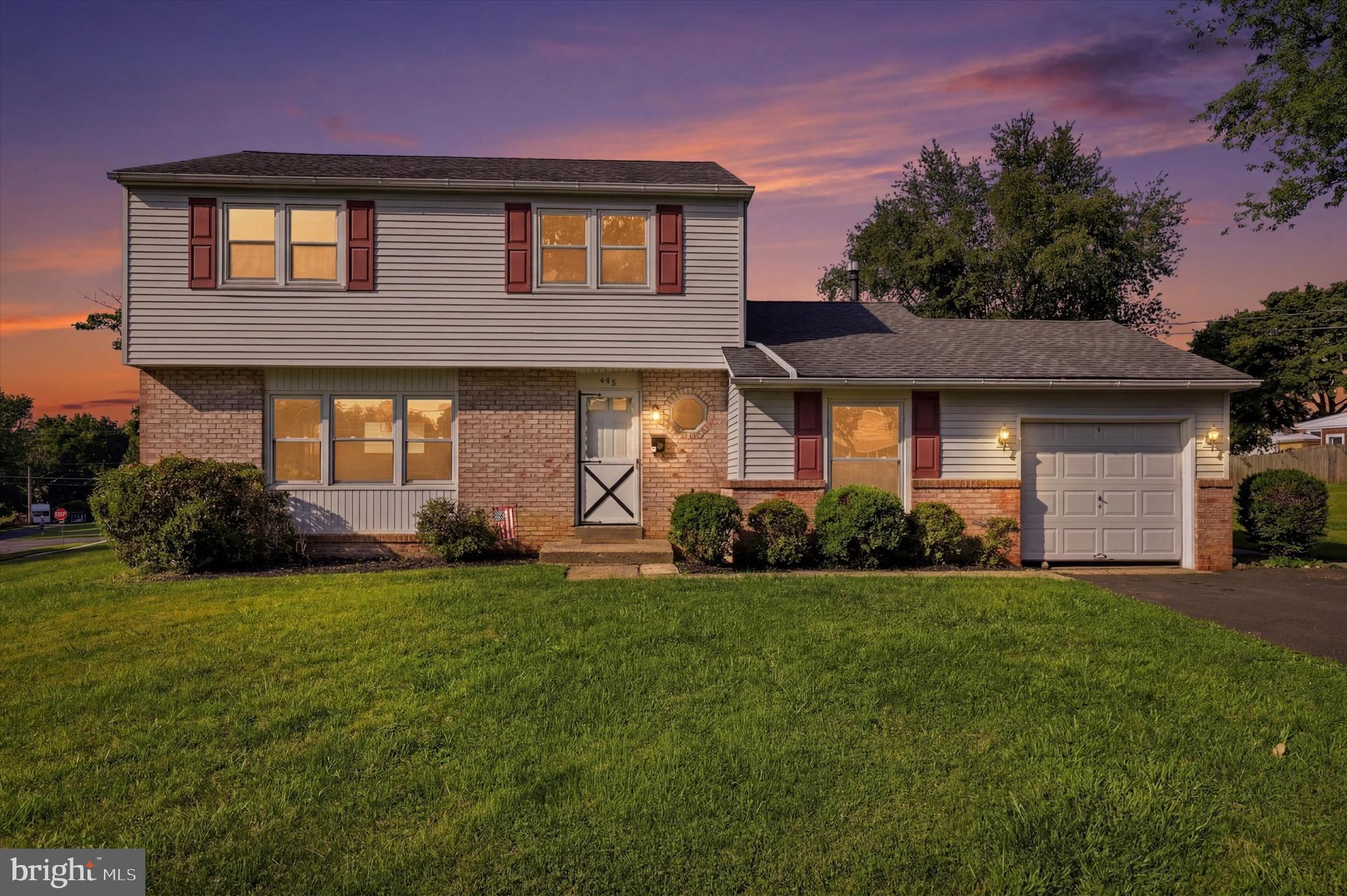 Do not miss out on this fully renovated Corner property 4BR/1.5 Bath home in Burgundy Hills.  New Kitchen, both bathrooms have been remodeled, flooring, replacement windows, New Roof (2019), New HVAC (2019). Nice sized living room, dining room and a step down family room. There is a spacious eat in kitchen with gas cooking and wall oven. The 1st floor also has a powder room, laundry room with side entrance and 1 car garage.  New buyers can get creative and open up the garage for even more living space.   The upper level has 4 nice sized bedrooms with new doors as well.   The exterior has a rear covered patio where you can relax or entertain your friends and family.  This home is a short distance to the local elementary school! Close to shopping and dining, and convenient to all major roads.    SEPTA Regional Rail, I-95, PA Turnpike, and RT-1 are all in close proximity.