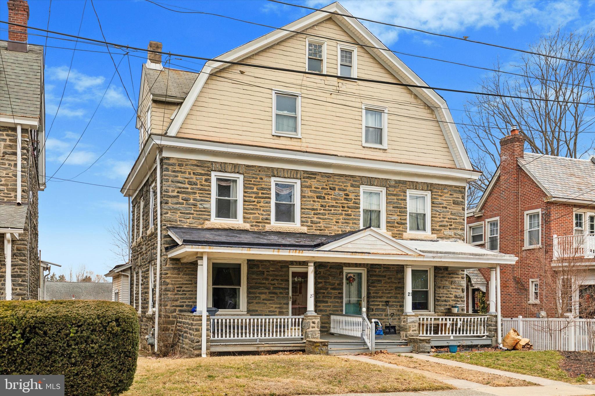 Step back in time to enjoy this classic stone twin home in Wyncote  .
Beautiful trim , hardwood floors  and a feel of a by gone era when there was pride of construction.
The home needs someone to bring it back to it's original  grandeur  - there is a wonderful amount of living area for you to enjoy .
Convenient to shopping , center city , trains and all the area has to offer,