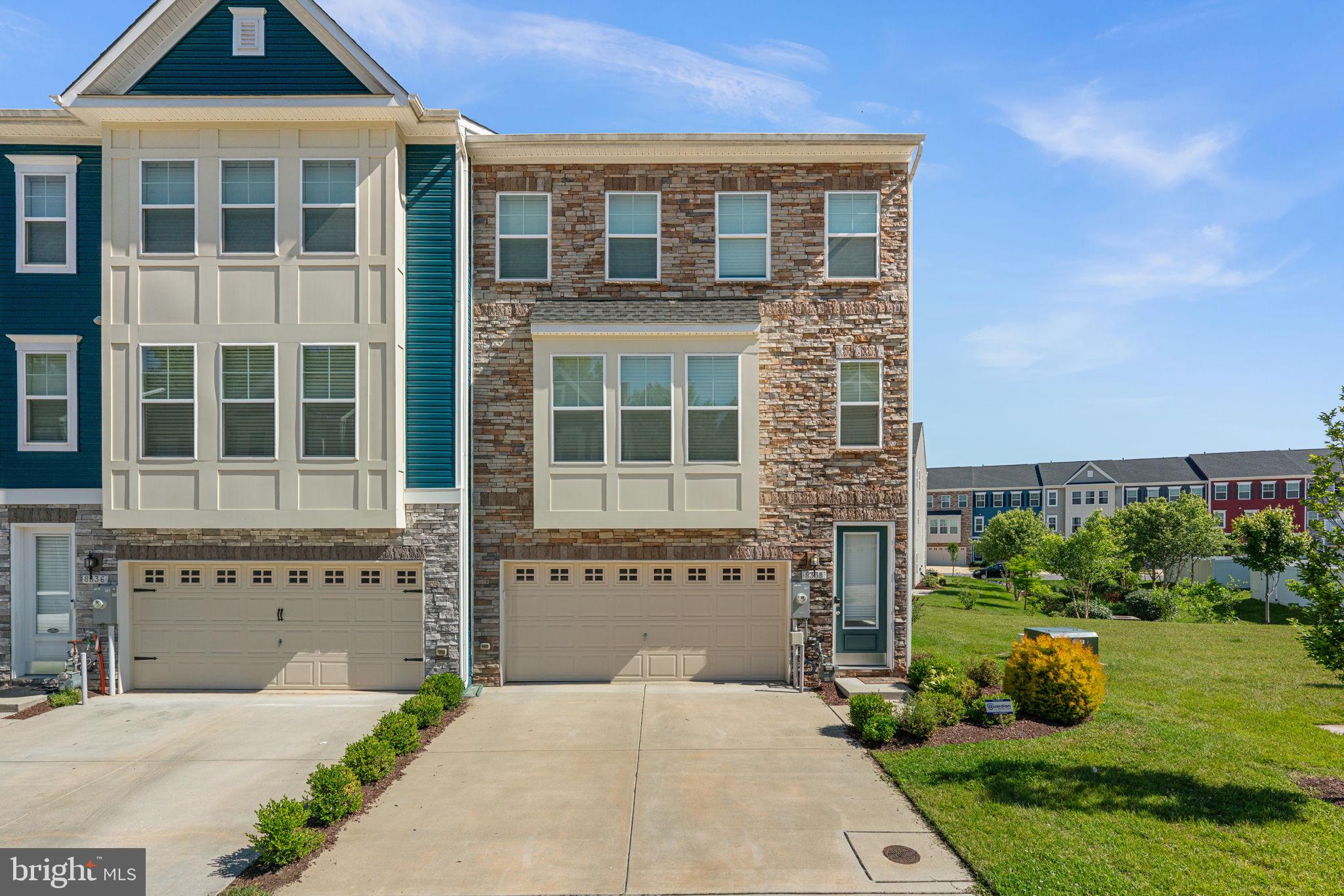 Welcome to 8338 Amber Beacon Circle, a beautifully designed three-level townhome in the sought-after Wades Grant community of Millersville. Built in 2020, this spacious residence offers over 2,500 square feet of thoughtfully designed living space, blending modern style, comfort, and convenience.

The entry level provides flexible living space ideal for a family room, recreation area, home office, or fitness room, along with convenient access to the attached garage. The main living level features an open-concept floor plan designed for today's lifestyle, with expansive living and dining areas that flow seamlessly into the kitchen—perfect for both everyday living and entertaining. Large windows fill the home with natural light, creating a bright and inviting atmosphere throughout.

Upstairs, the bedroom level offers a spacious primary suite with a private bath and walk-in closet, complemented by additional bedrooms and well-appointed baths to accommodate family and guests. Thoughtful design elements and contemporary finishes enhance every level of the home.

Residents of Wades Grant enjoy a beautifully maintained community with sidewalks, green spaces, walking paths, playgrounds, and convenient access to major commuter routes, shopping, dining, Annapolis, Baltimore, and Fort Meade. This exceptional townhome offers the perfect combination of low-maintenance living and modern comfort in one of Millersville's most desirable neighborhoods.  Mortgage savings may be available for buyers of this listing.